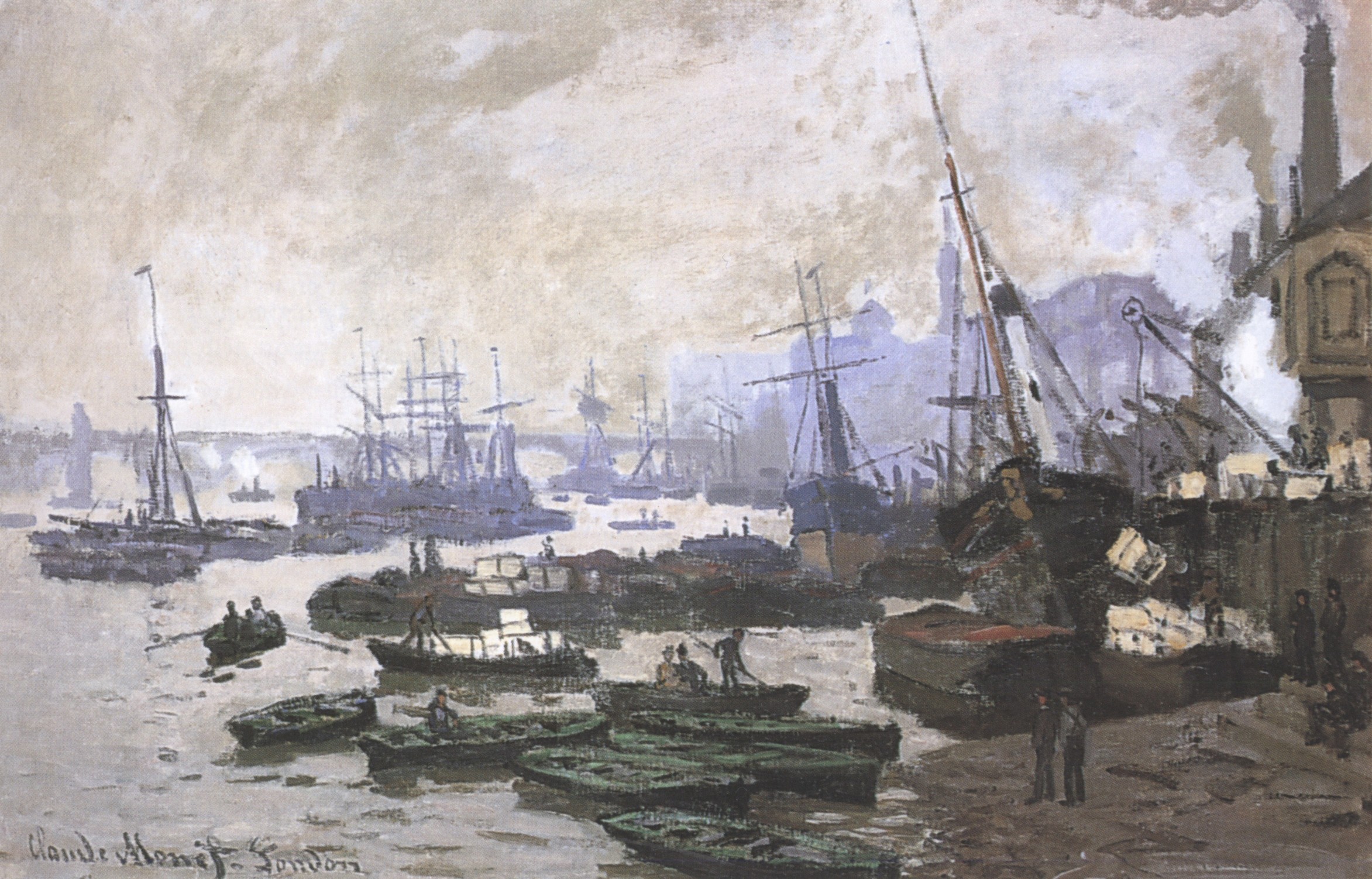 Boats in the Port of London [1871] « Claude Monet (1840-1926 ...