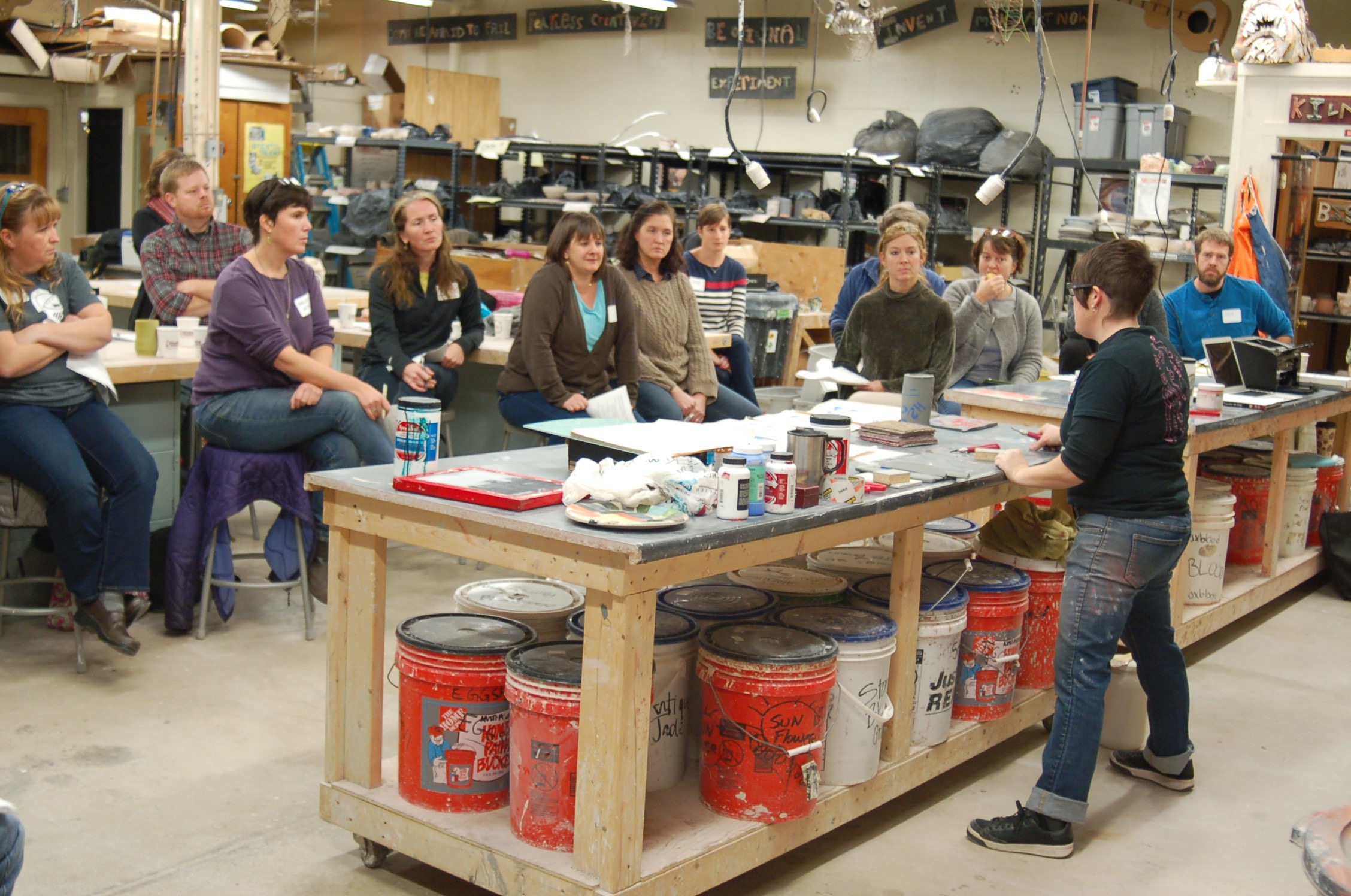 Lincoln Academy | LA Hosts Maine Art Teachers for Printmaking Workshop