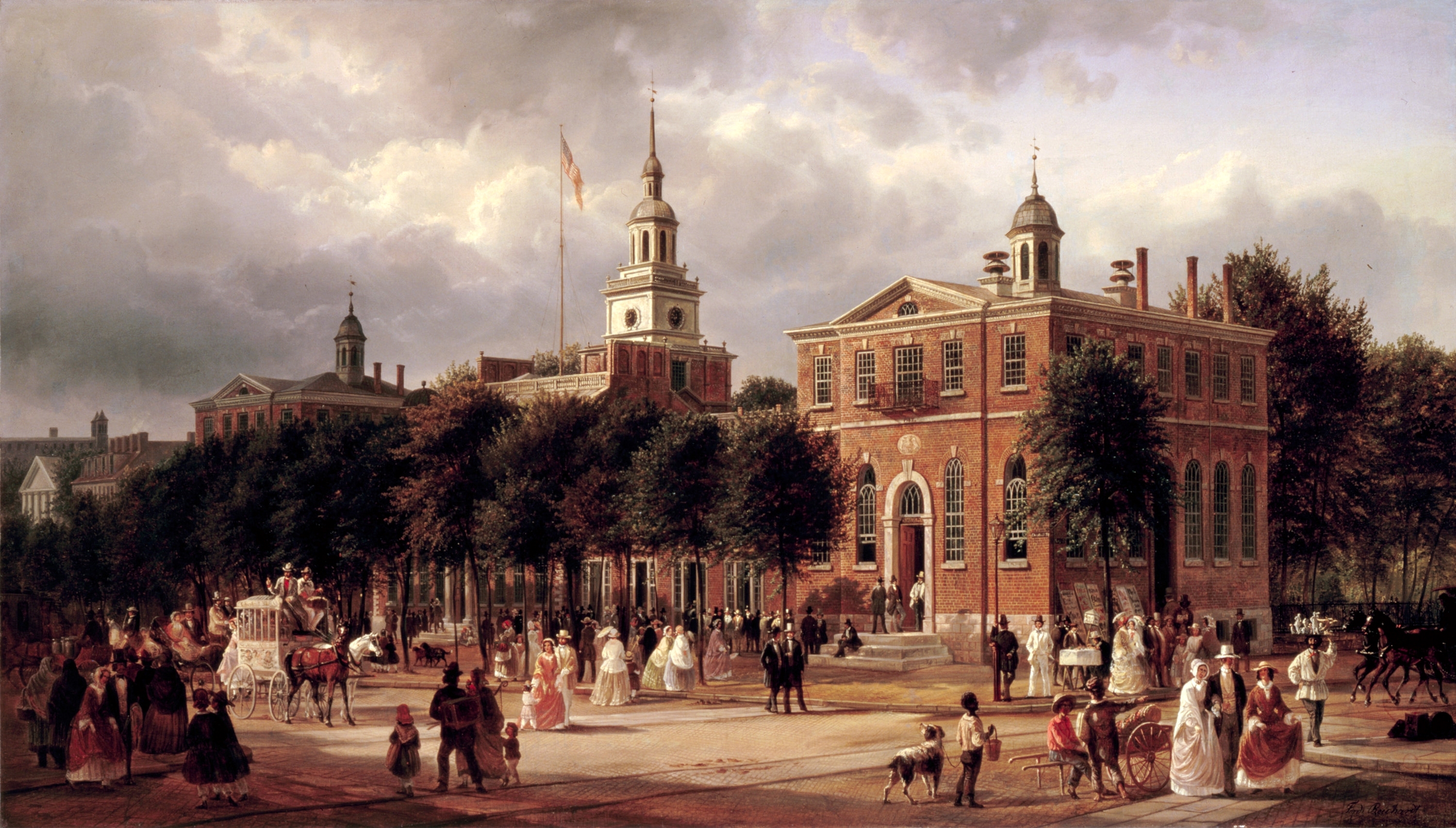 File:Independence Hall in Philadelphia by Ferdinand Richardt, 1858 ...