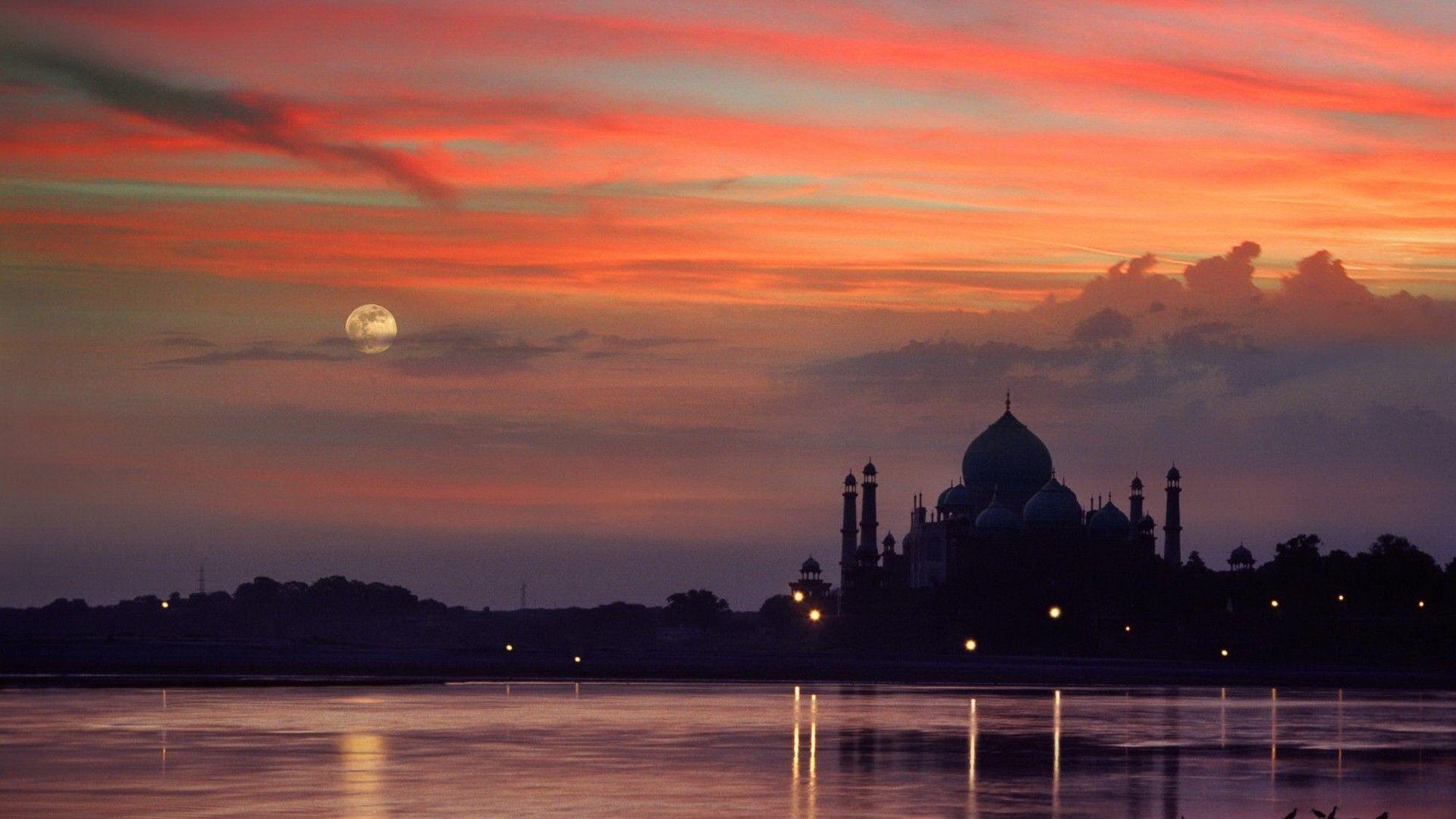 Travel & World Fort Reflected Sunset India wallpapers (Desktop ...