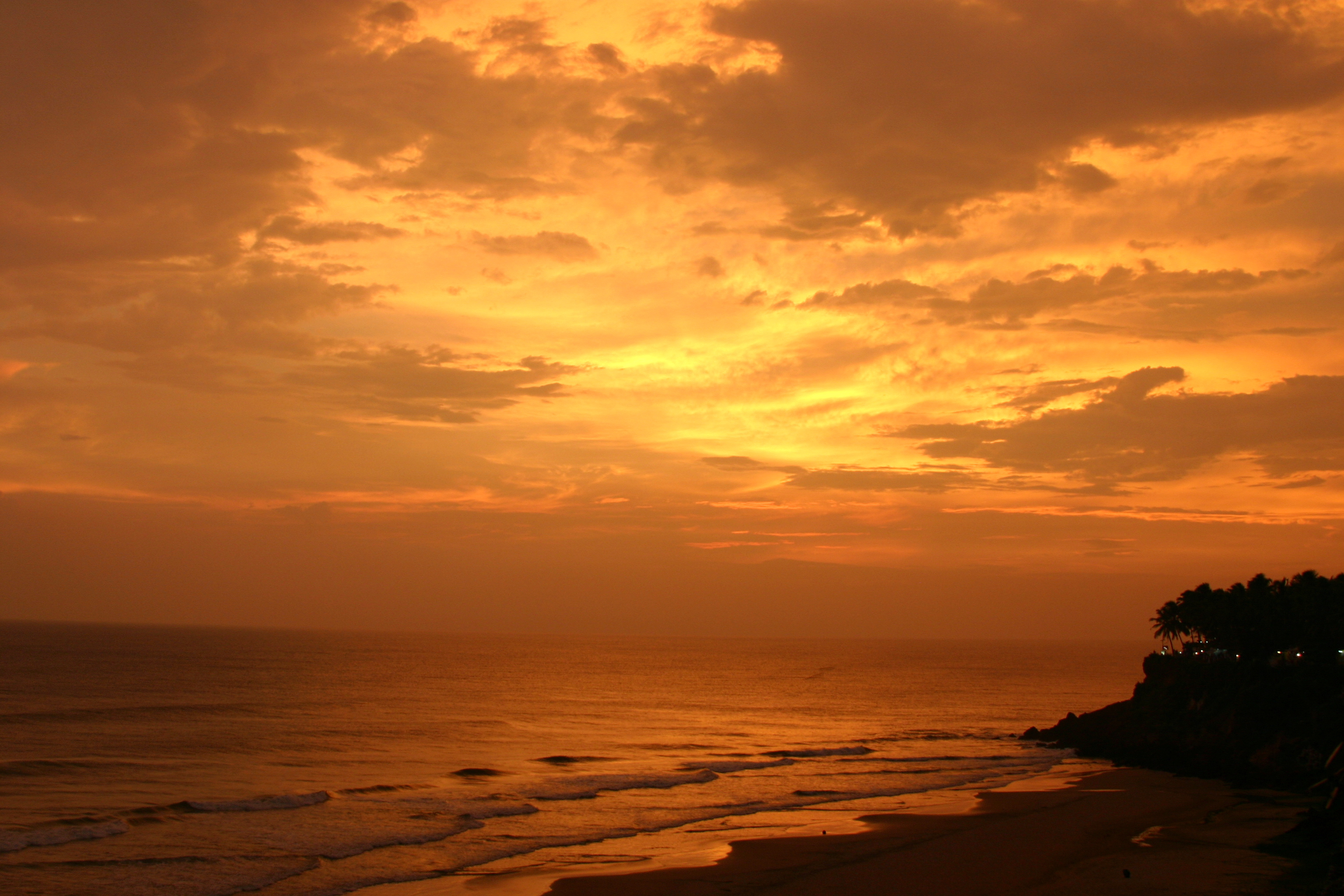 File:Sunset at Varkala Beach Kerala India.jpg - Wikimedia Commons