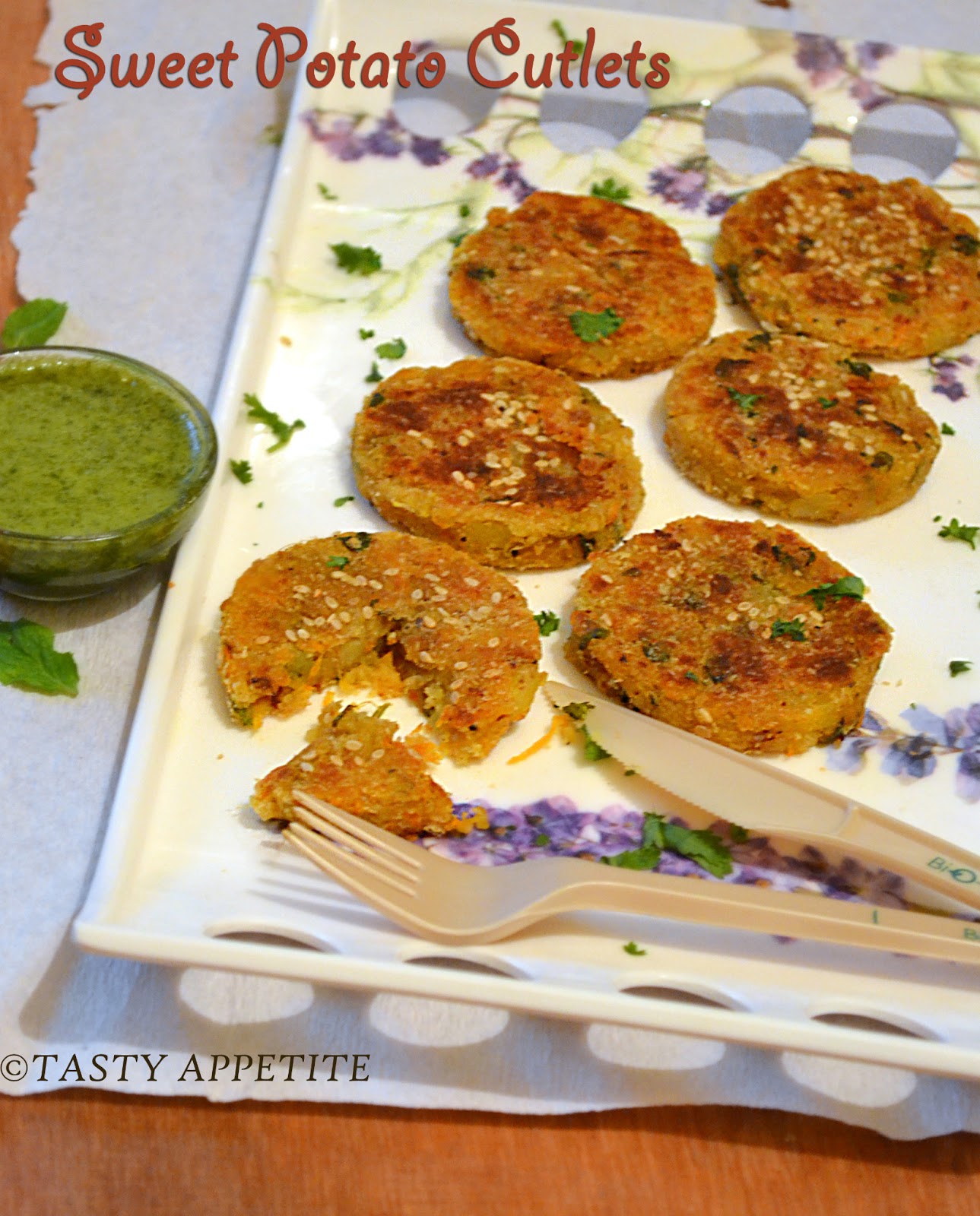 Sweet Potato Cutlets / How to make Green Chutney for Chats / Step by ...