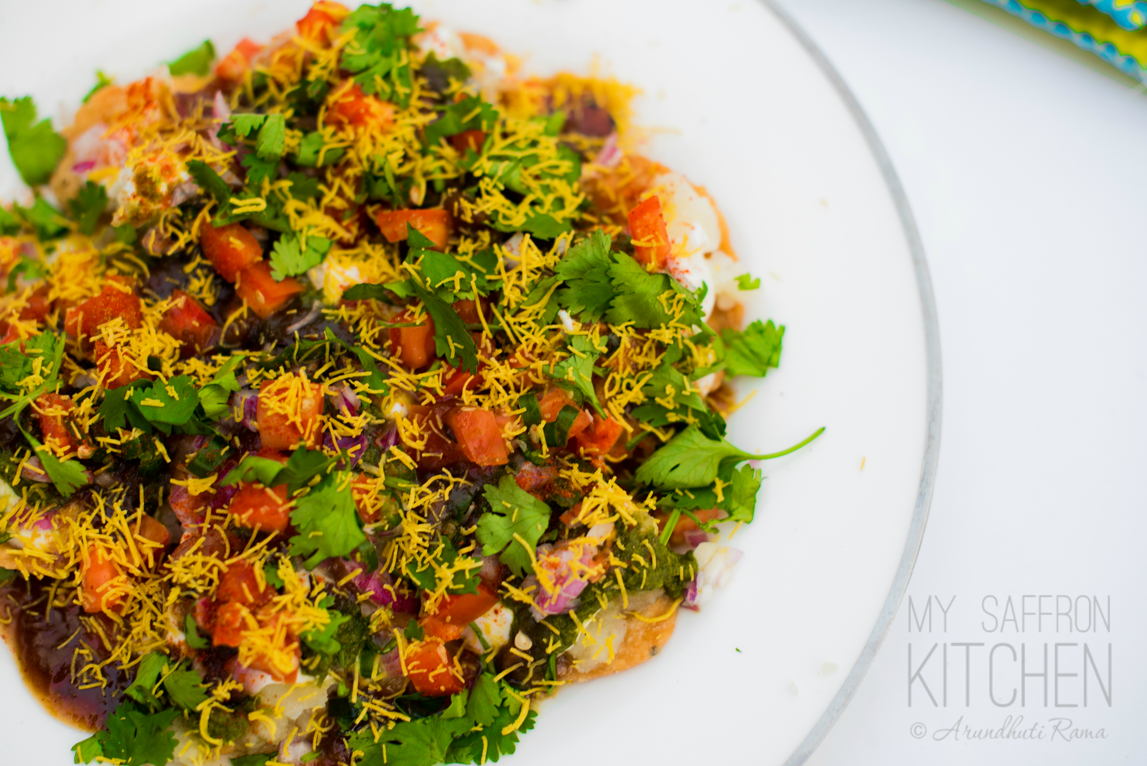 Papdi Chaat {North Indian Street Food} • My Saffron Kitchen