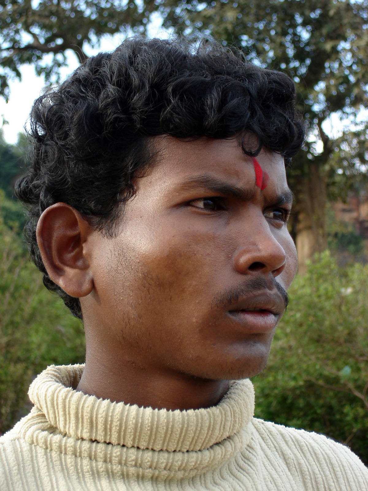 Indian man with tilak photo