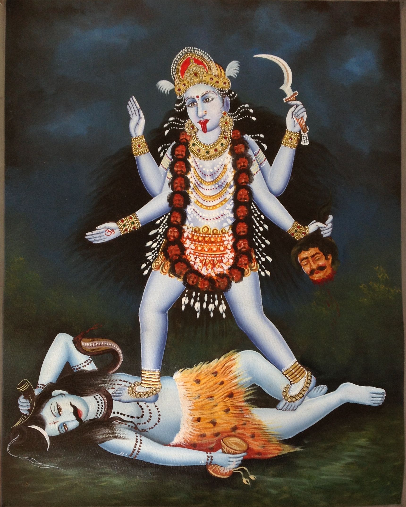 Kali Ma Goddess Art Handmade Divine Mother Hindu Religion Spiritual ...