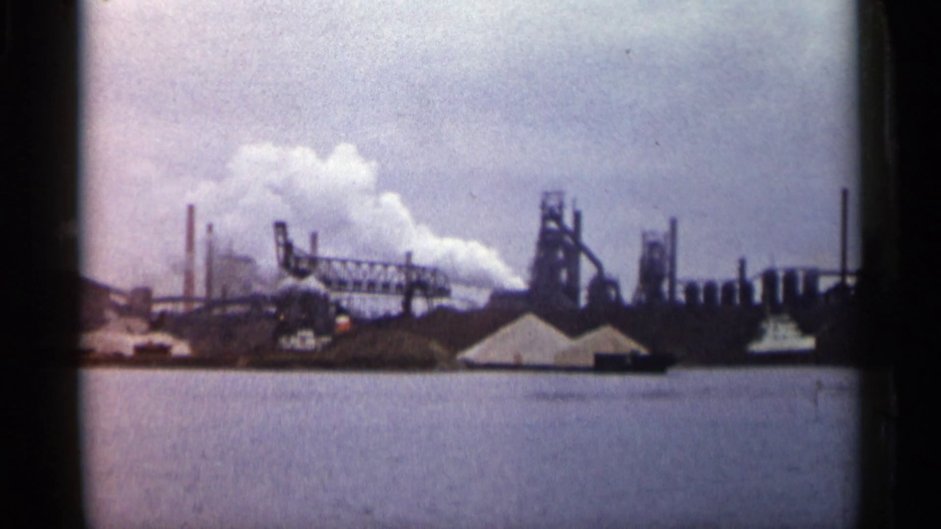 Industrial area and harbour cranes Stock Video Footage - Videoblocks