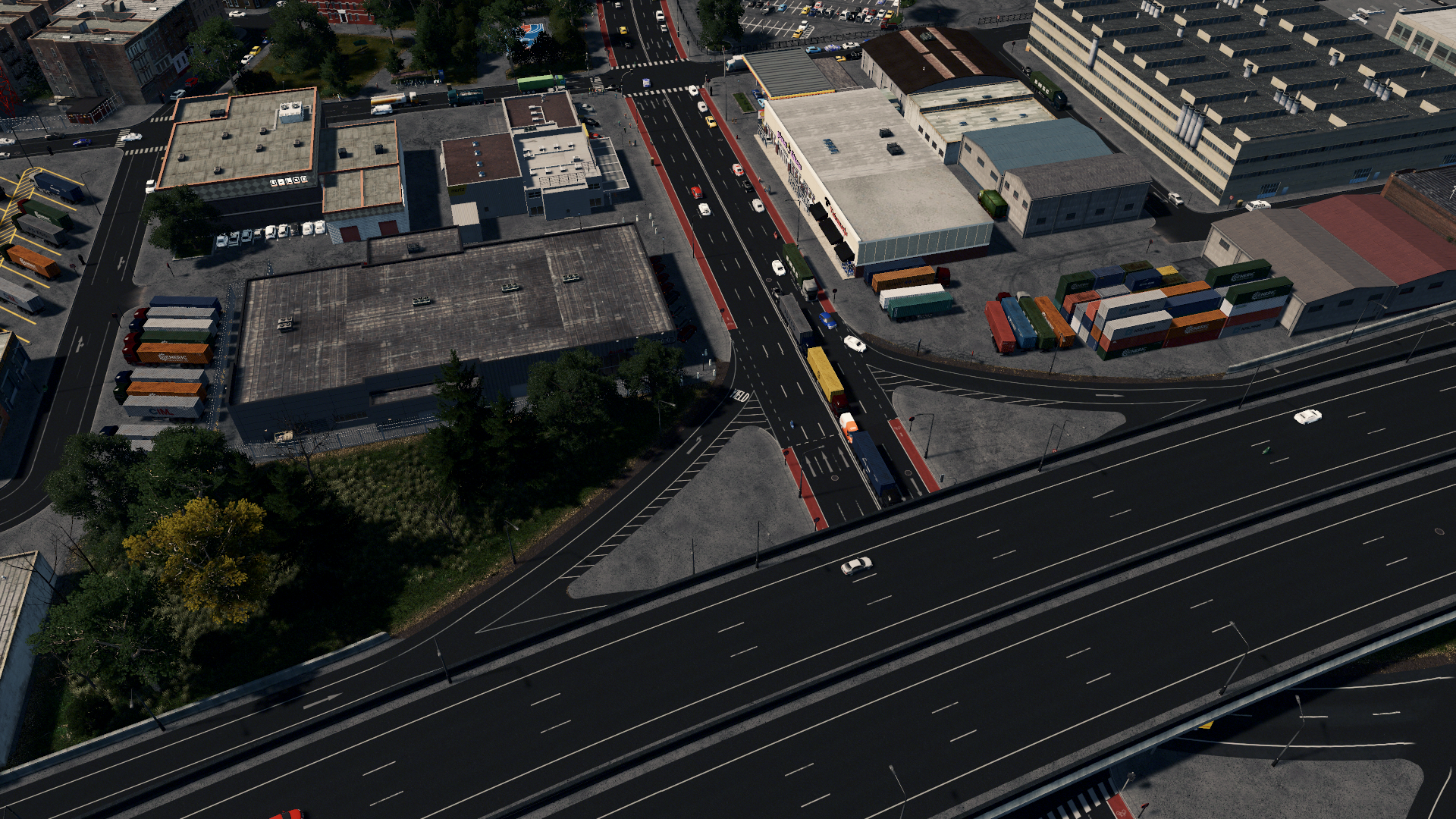 SPUI interchange near industrial area : CitiesSkylines