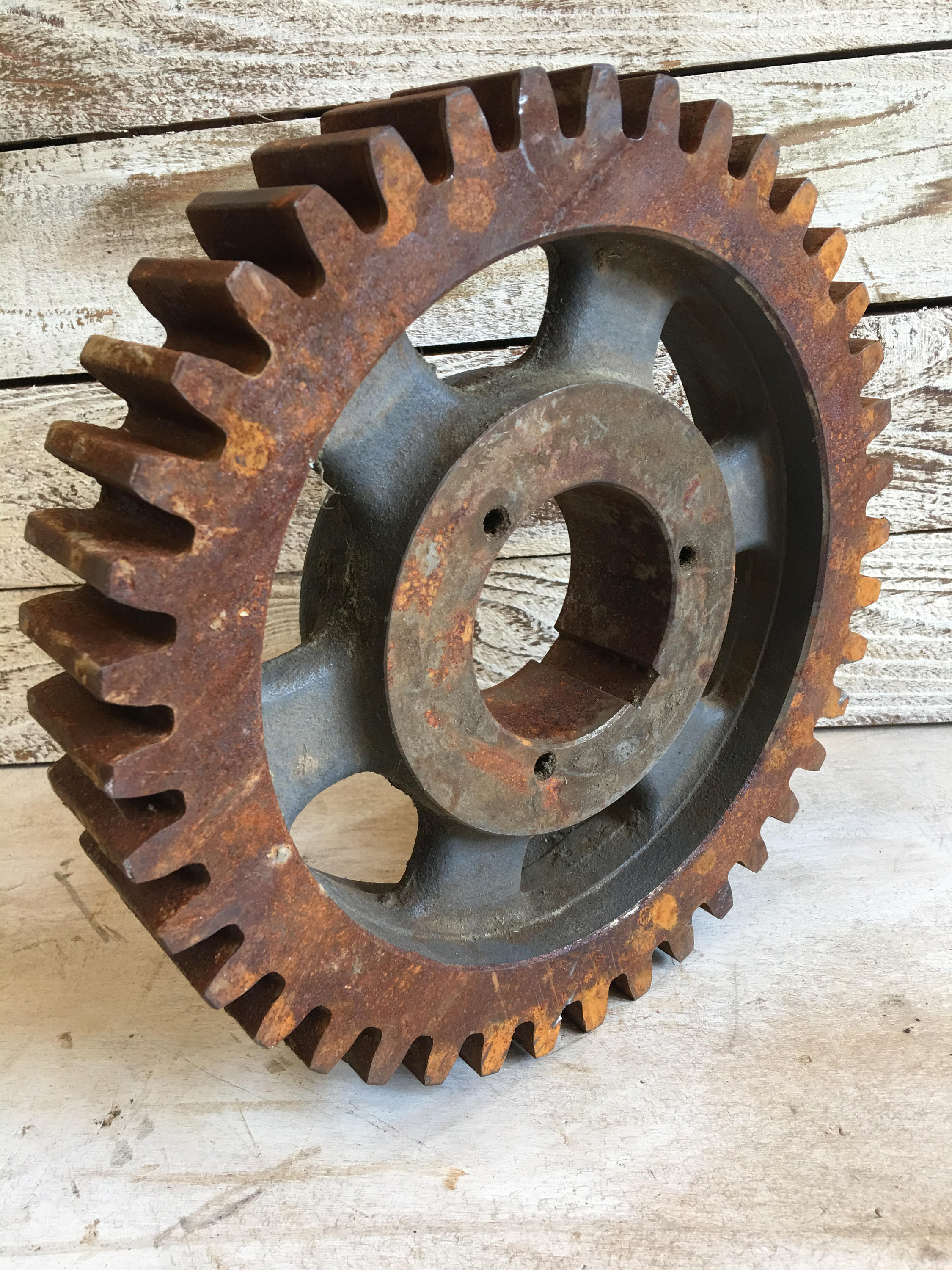 Large Rusty Gear Industrial Salvage Decor Steampunk Gear Wheel Cog ...