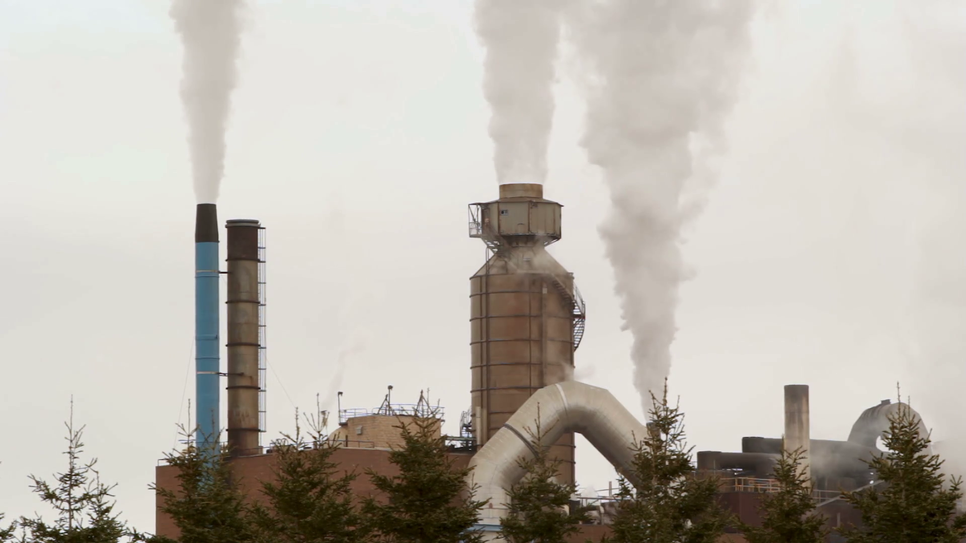 Industrial plant stack emissions Stock Video Footage - VideoBlocks
