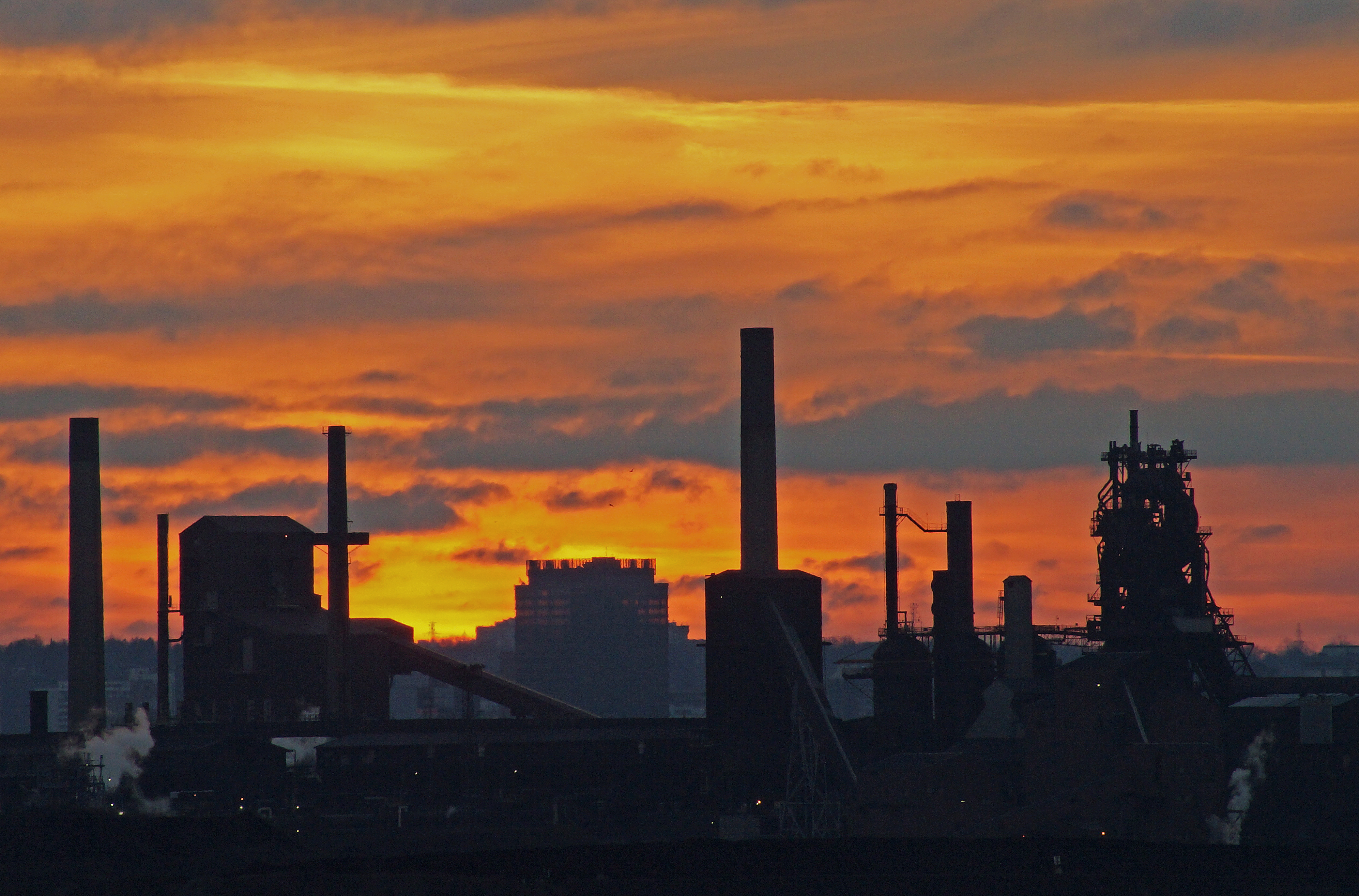 Industrial sunset photo