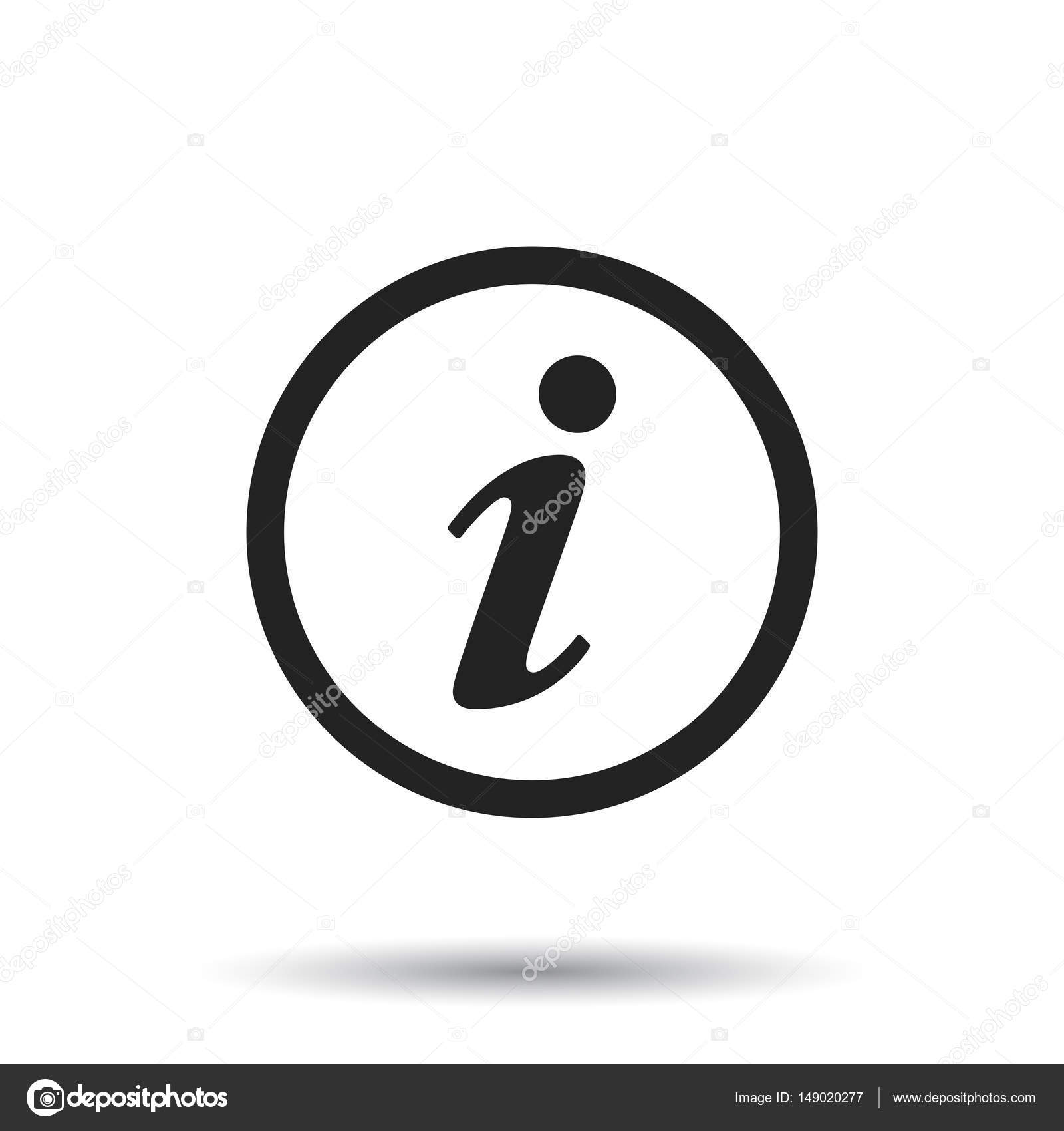 Information Icon vector illustration in flat style isolated on white ...