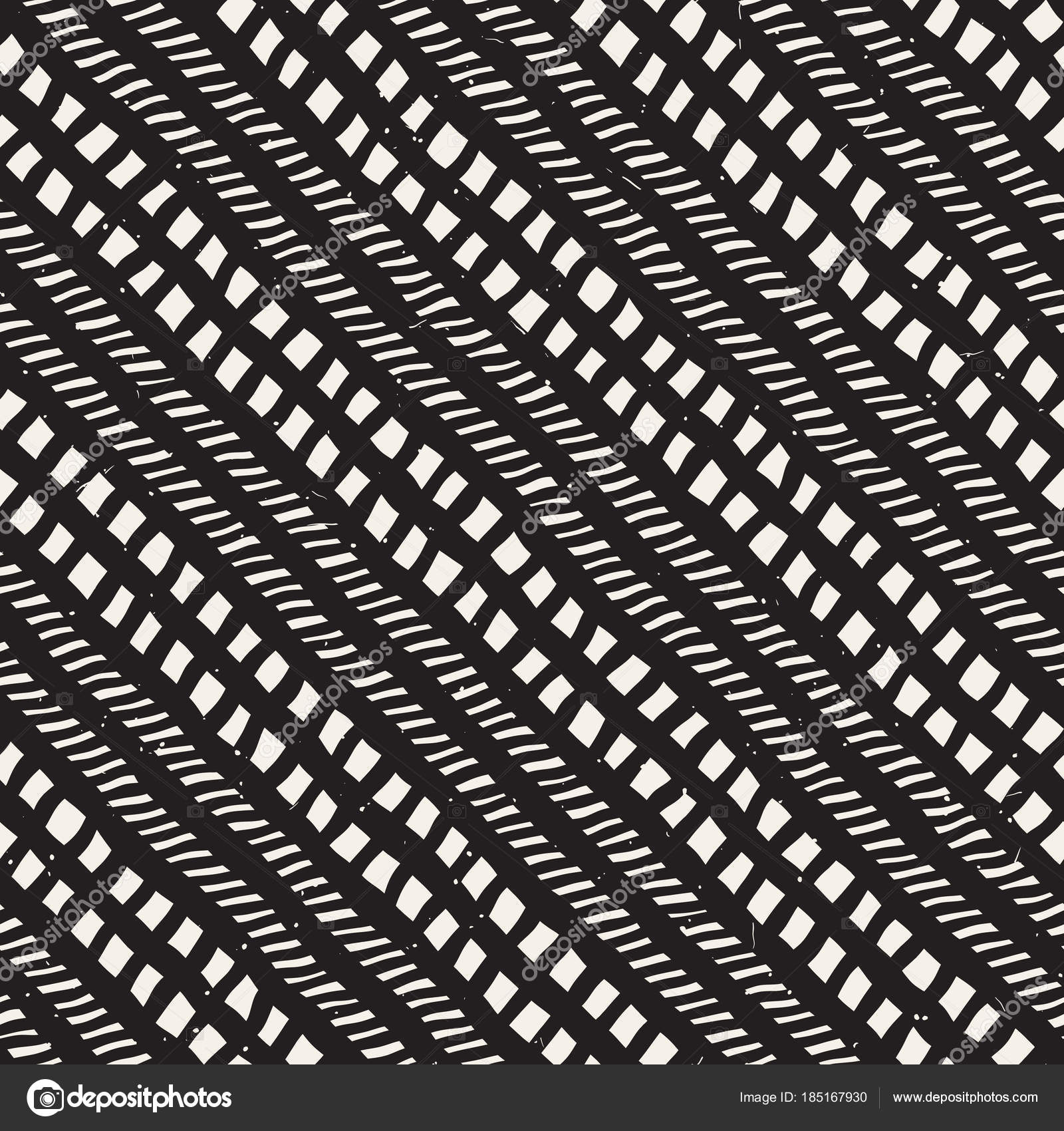 Simple ink geometric pattern. Monochrome black and white strokes ...