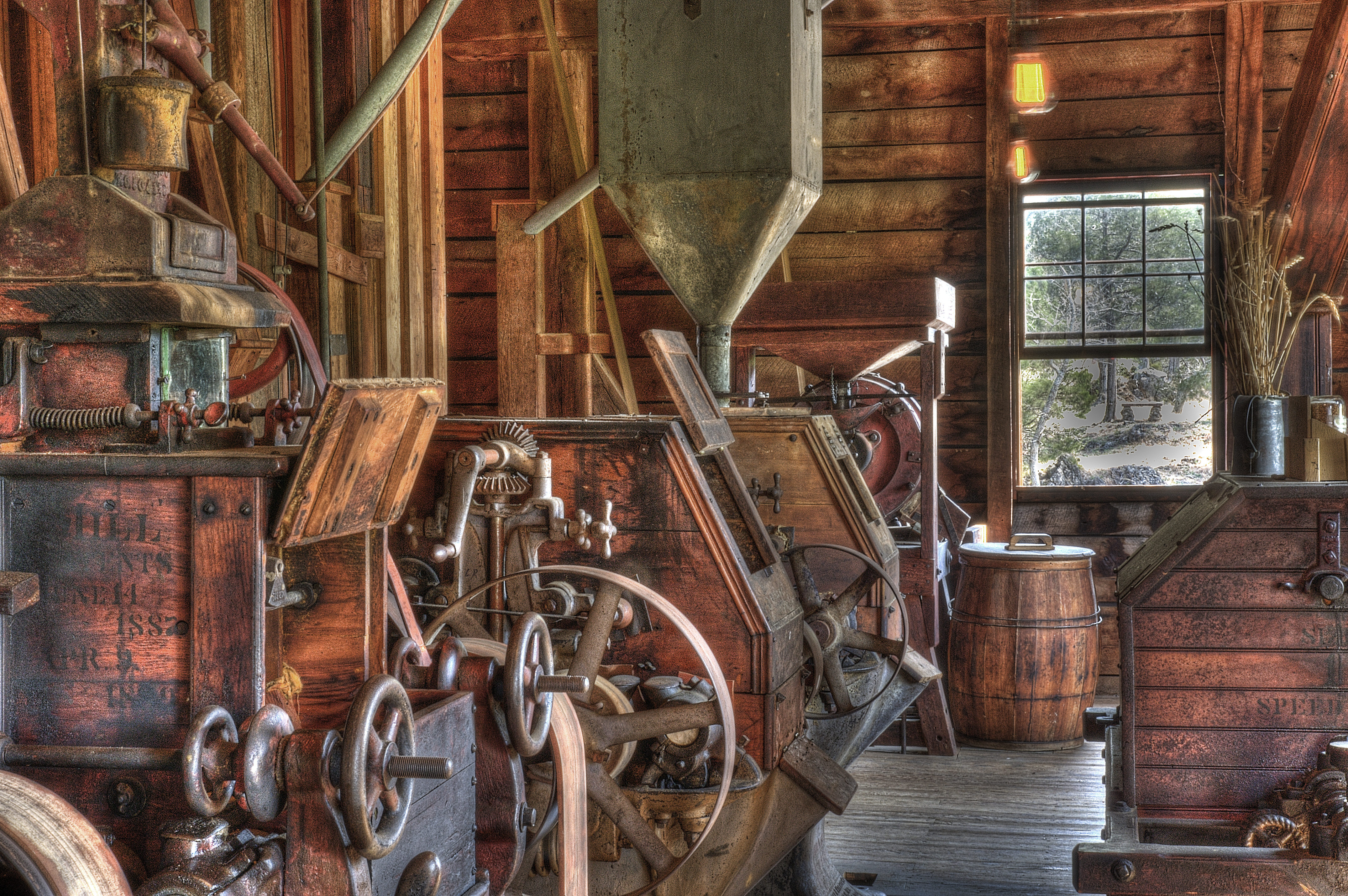 Inside an old Grist Mill | HDR creme