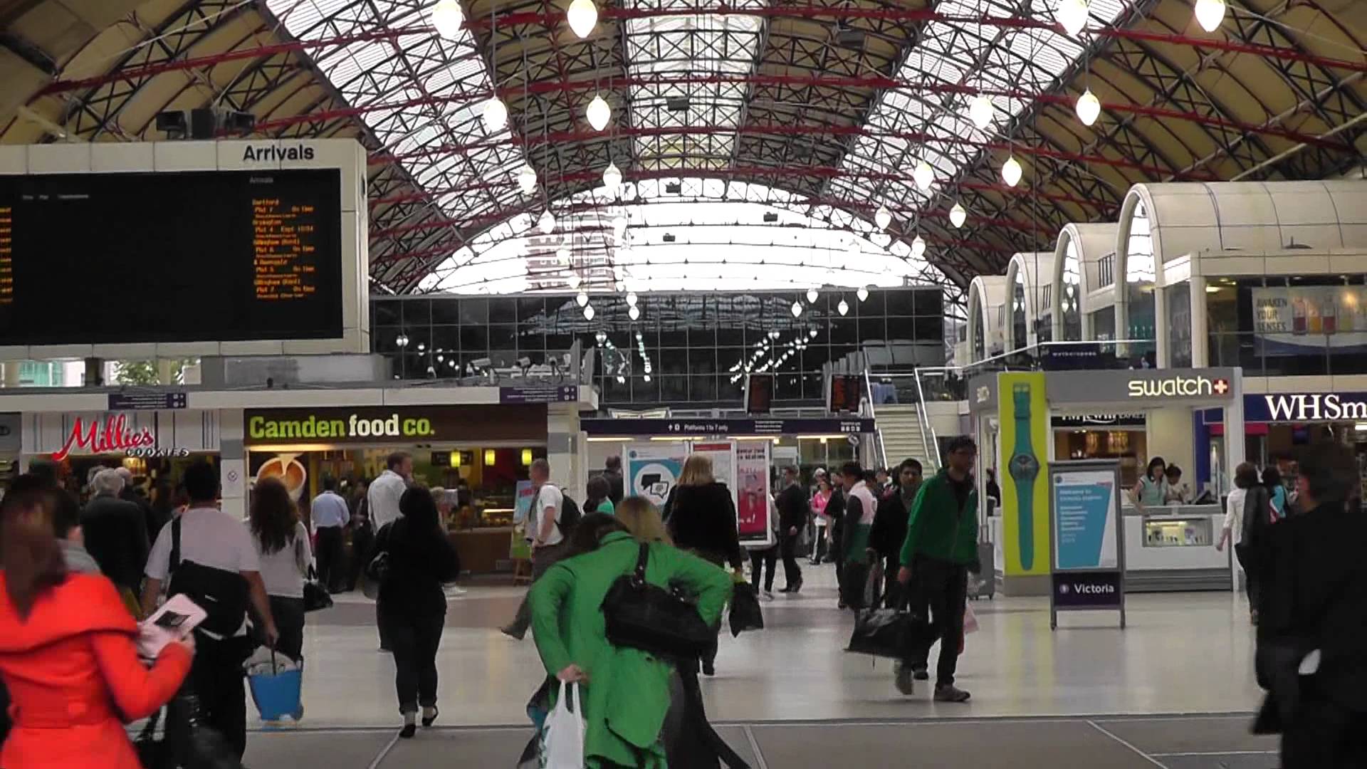 Inside Victoria Station in London, England - YouTube