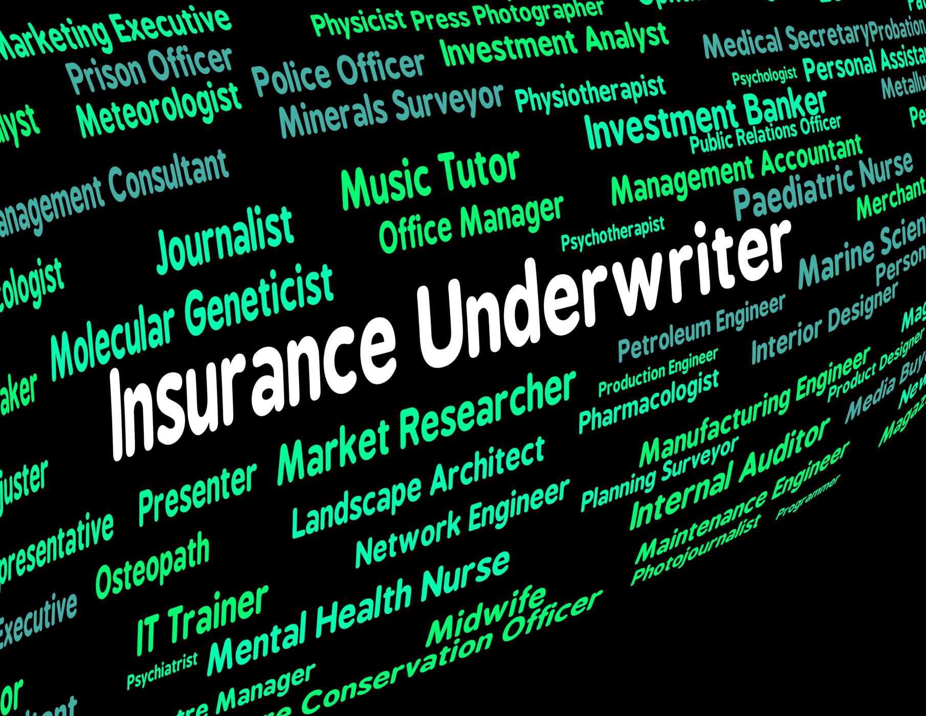 Insurance underwriter represents policy protection and insured photo