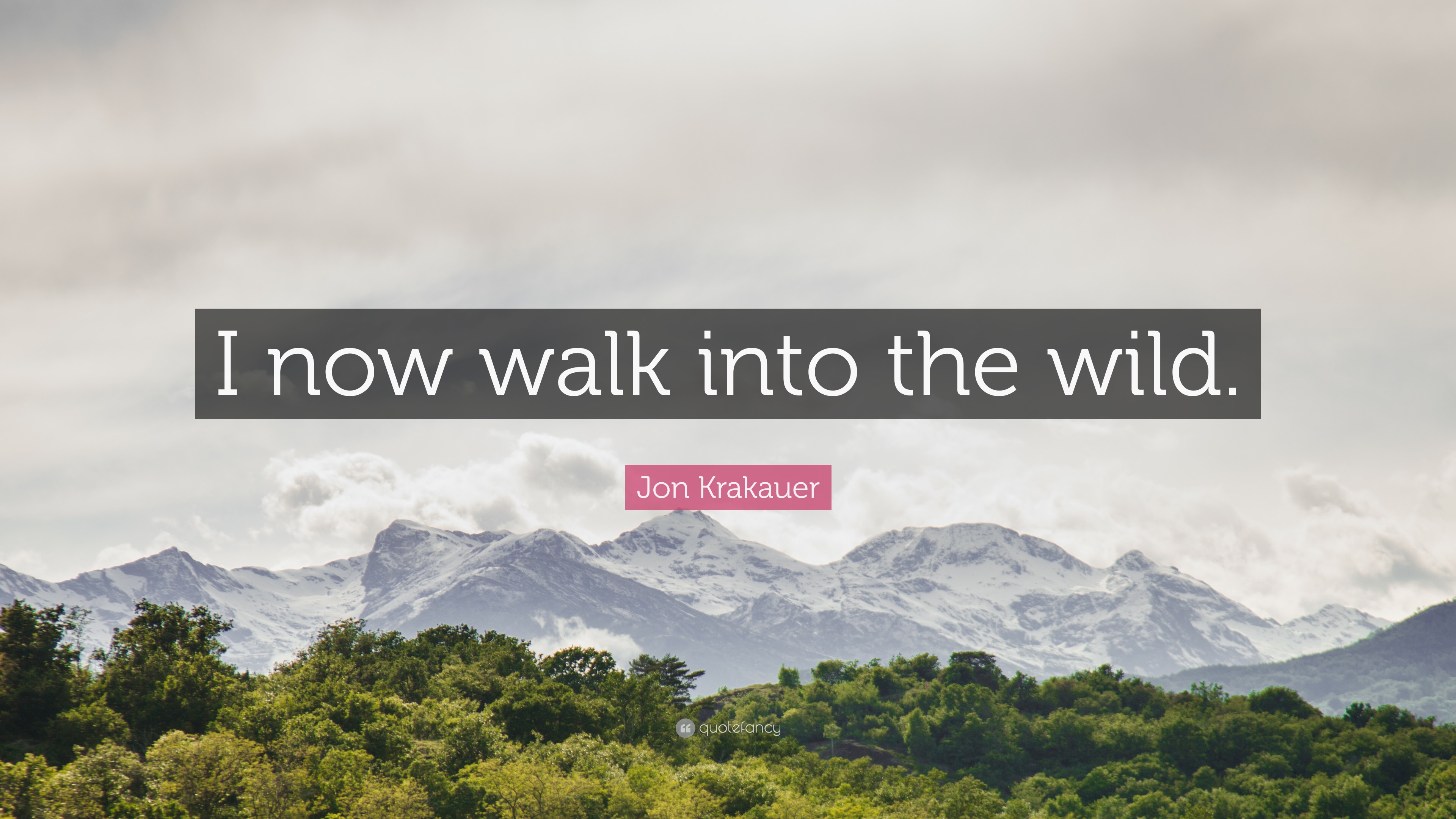 Jon Krakauer Quote: “I now walk into the wild.” (12 wallpapers ...
