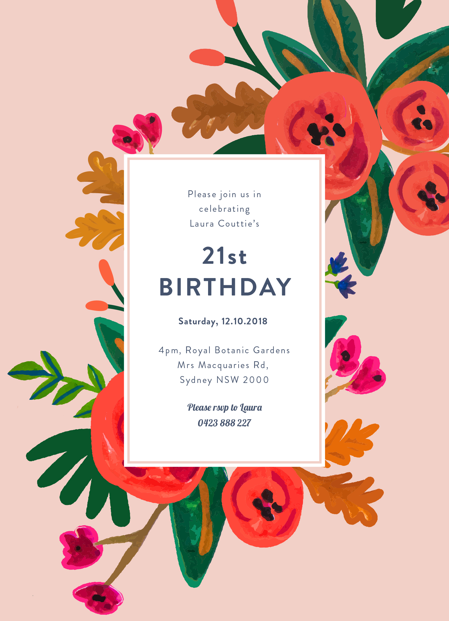 Floral Birthday | DP | Birthday Invitations