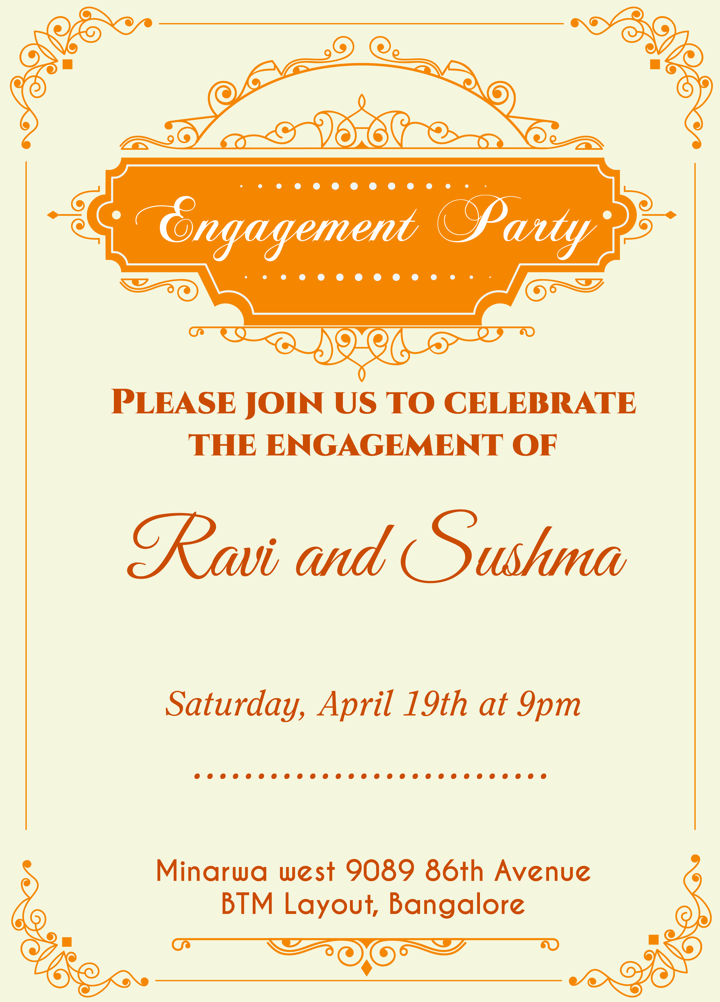 Indian Engagement invitation card with wordings Check it out ...