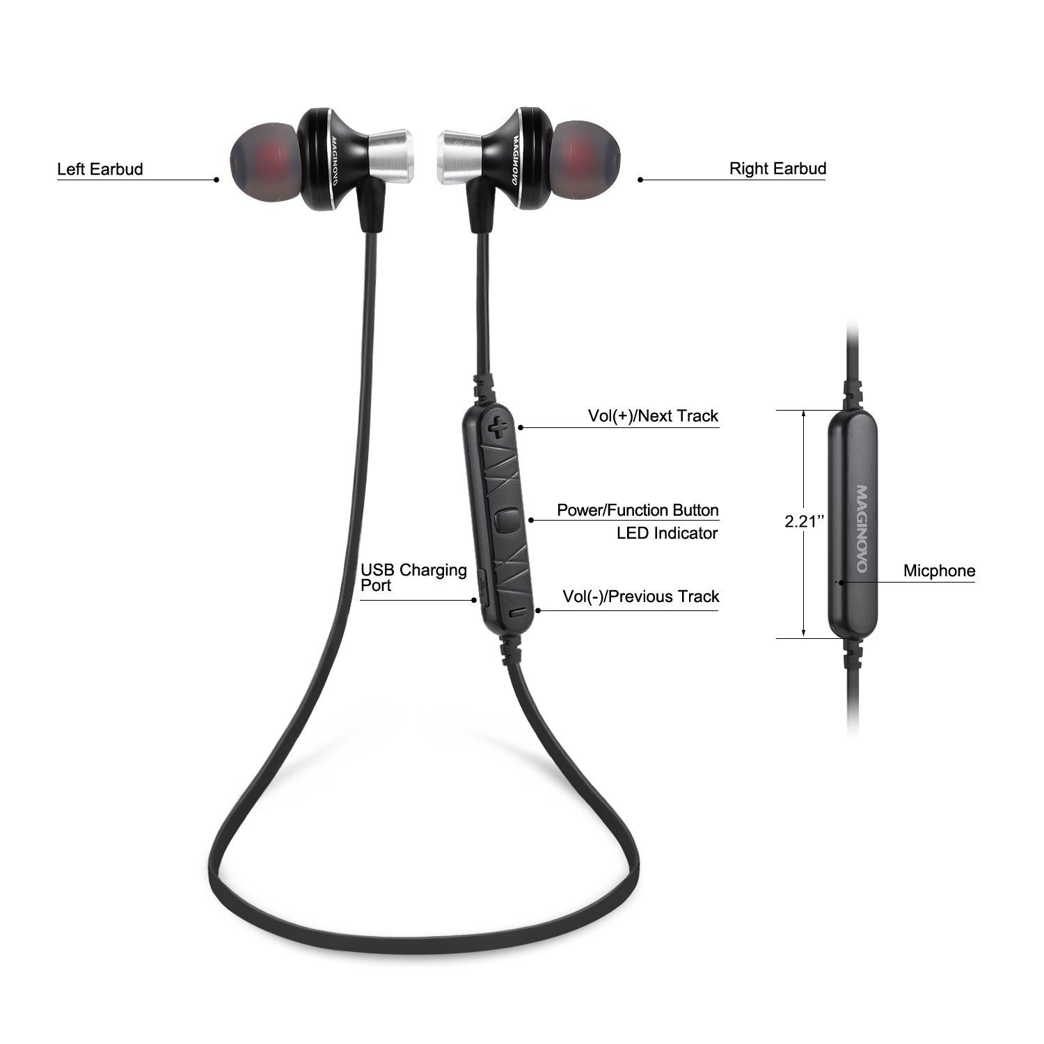 Amazon.com: MAGINOVO Bluetooth Headphones, Wireless Bluetooth ...