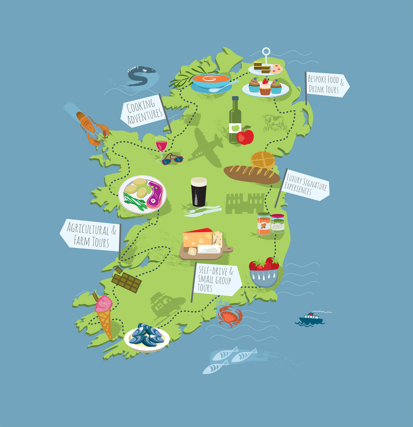 Touring map Ireland - Karen Nolan
