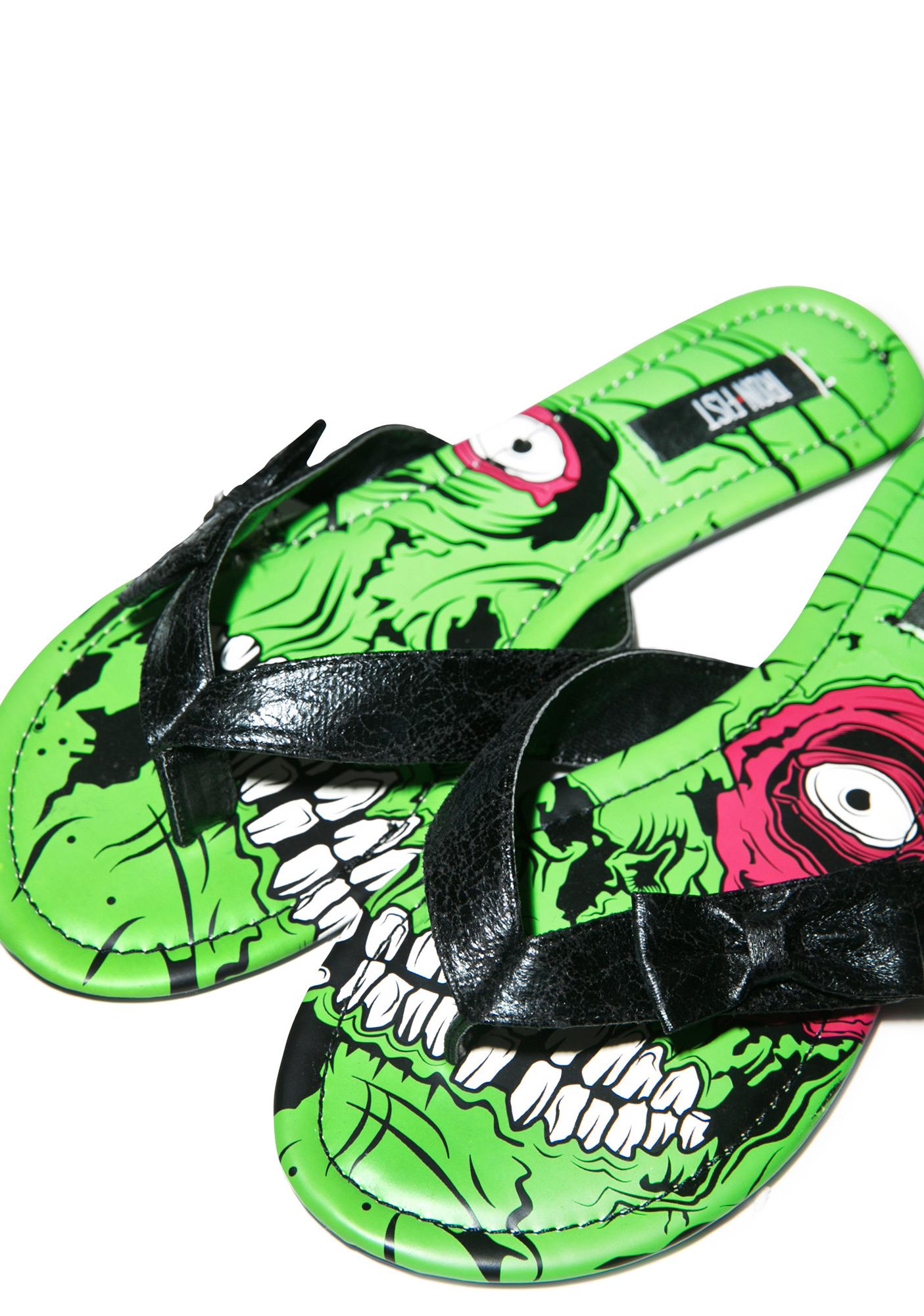 Iron Fist Zombie Stomper Sandals | Dolls Kill