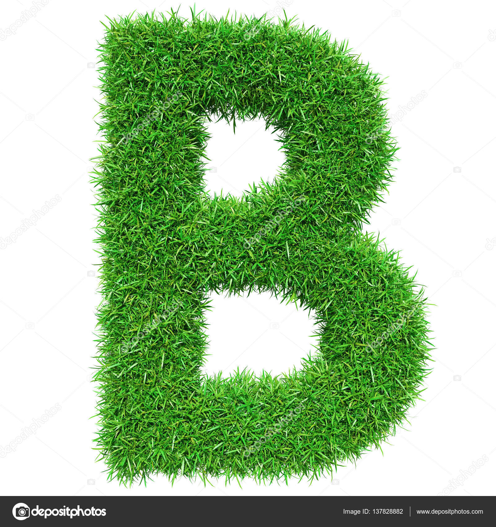 Green Grass Letter B — Stock Photo © cherezoff #137828882