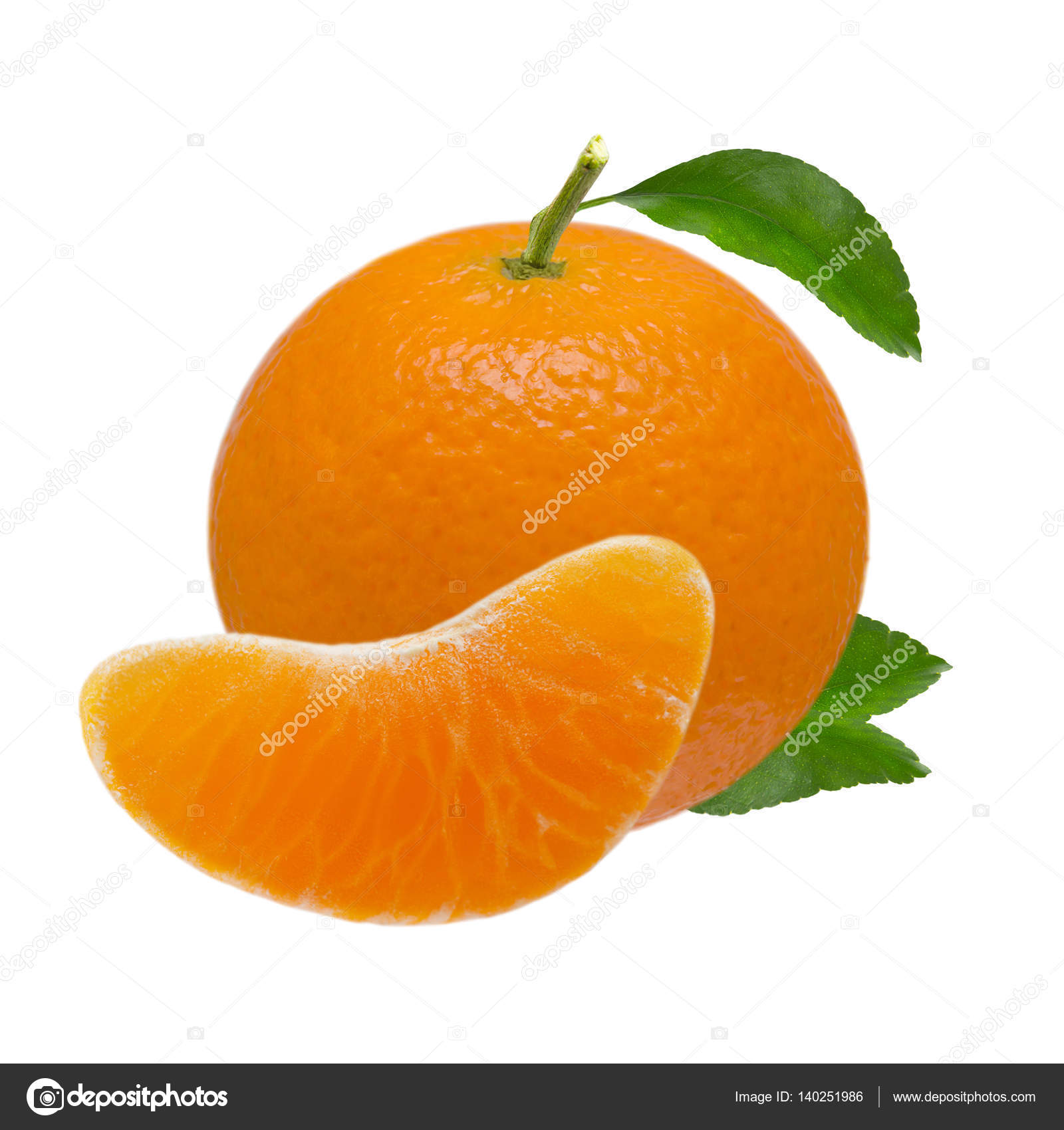 Tangerine orange fruits isolated on white background with clipping ...