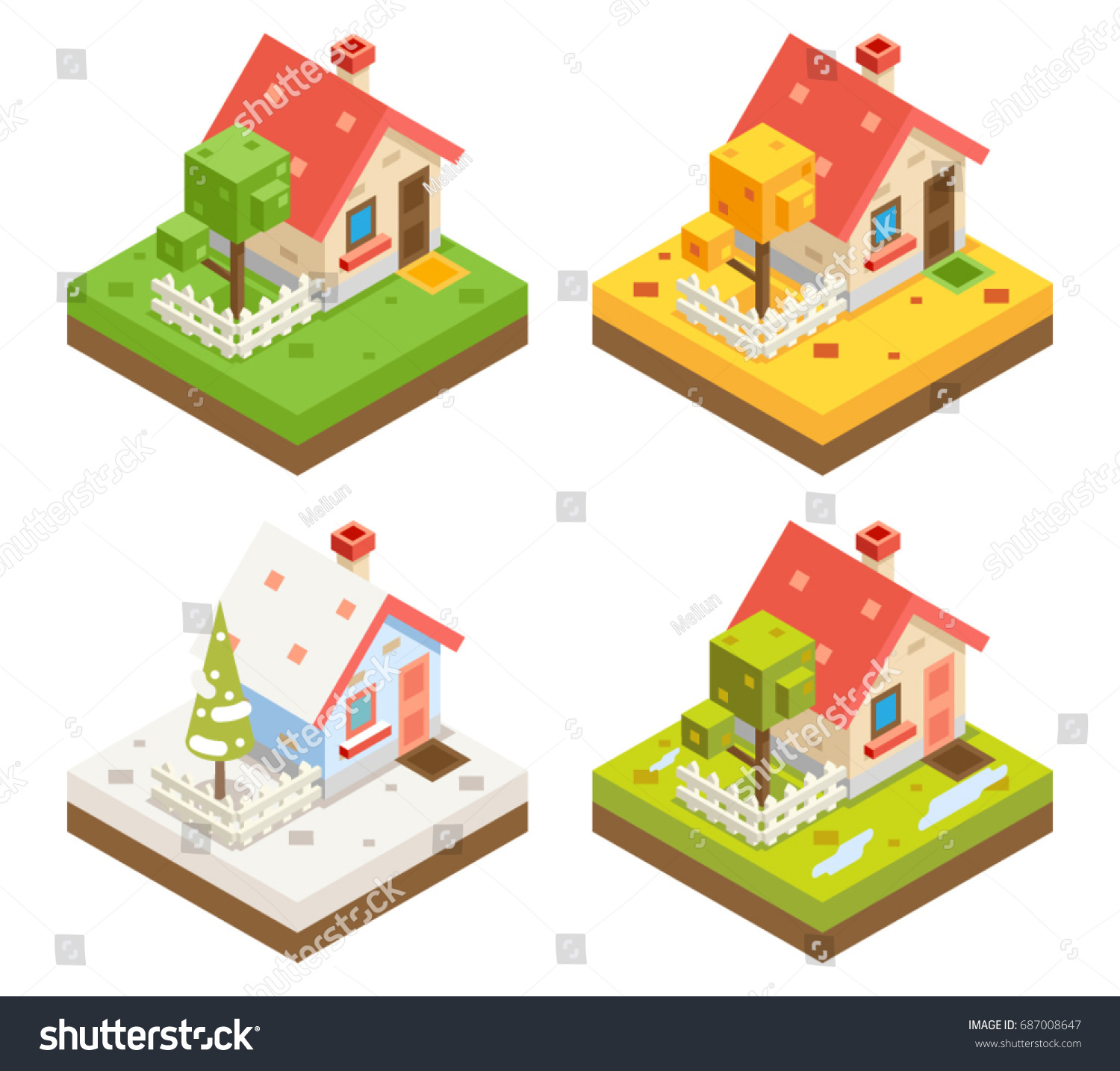 Isometric House 3d Icon Estate Real Stock Photo (Photo, Vector ...