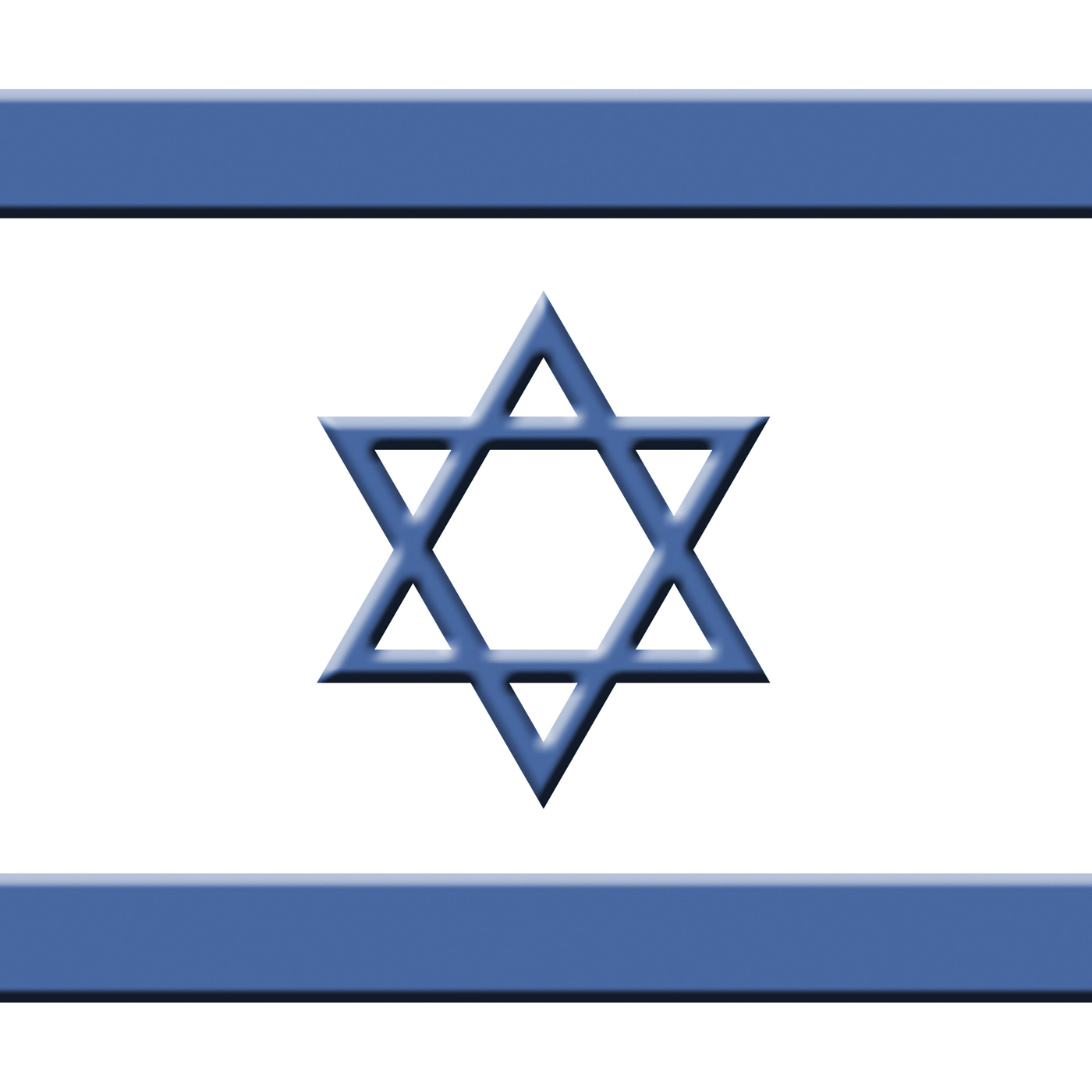Israel flag indicates middle east and destination photo