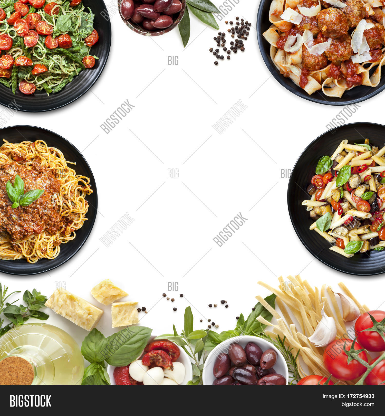 Collage Italian Meals Ingredients. Image & Photo | Bigstock