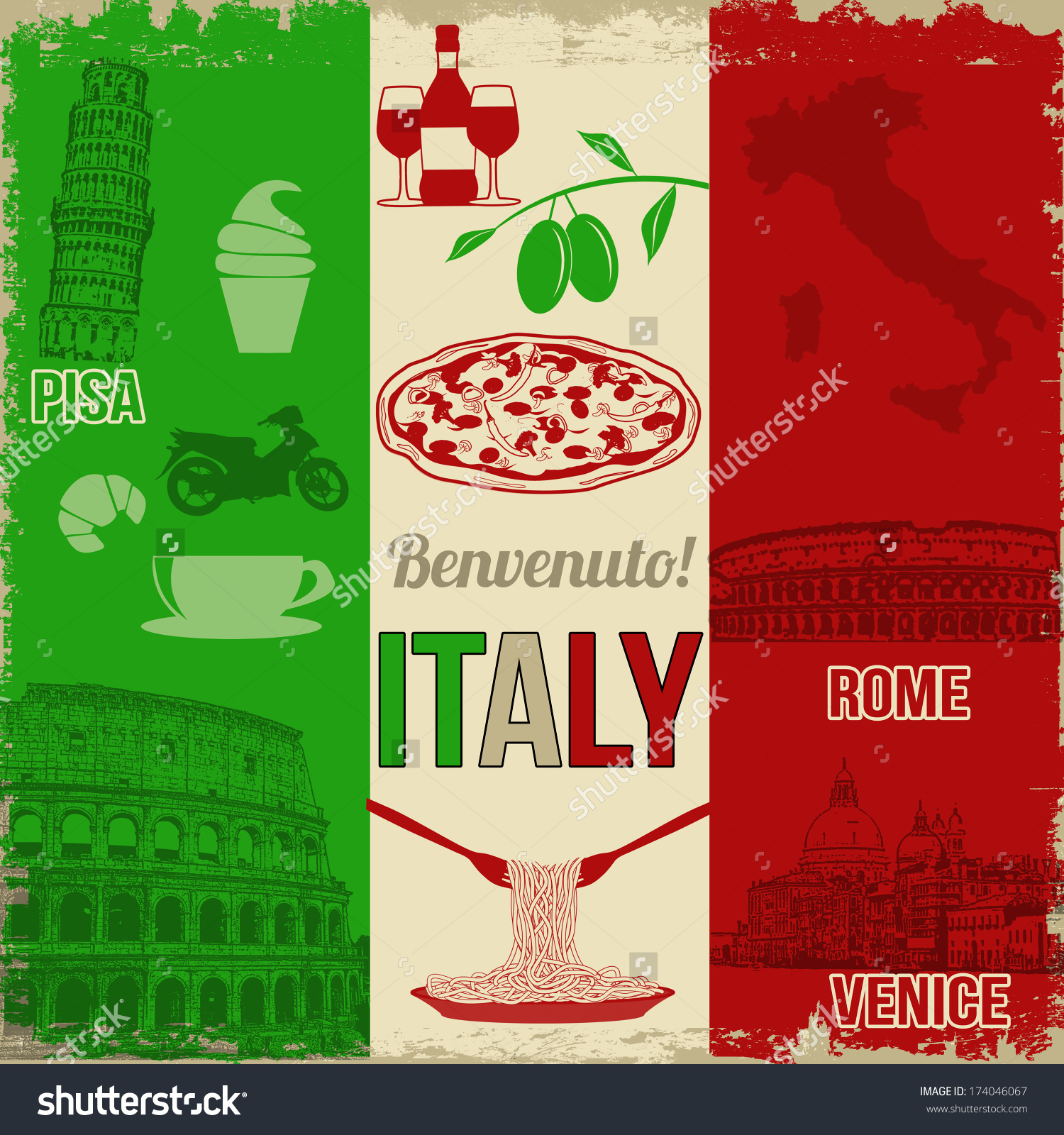 Background italian food clipart