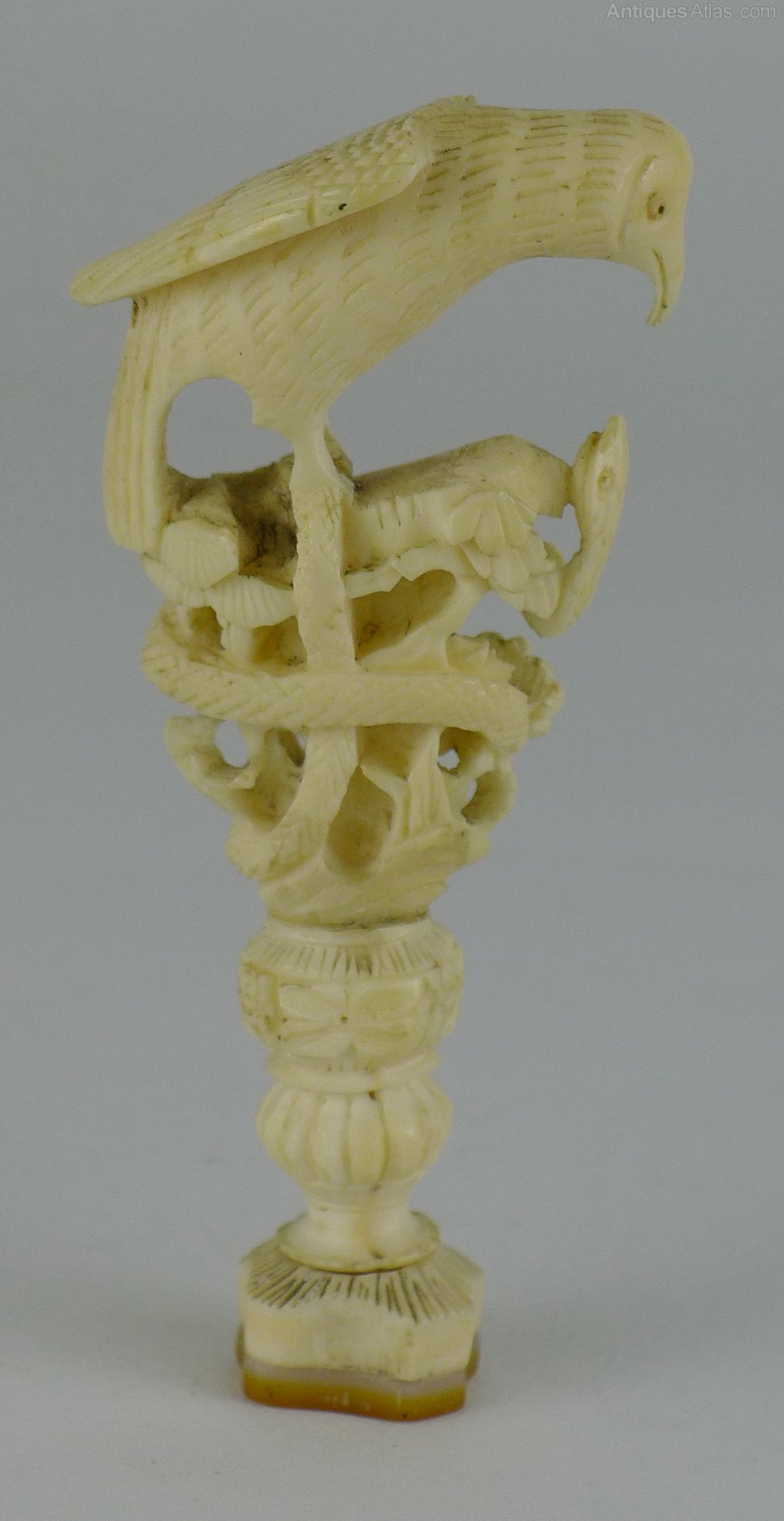 Antiques Atlas - 19th Century Chinese Stamp Seal Ivory Carving