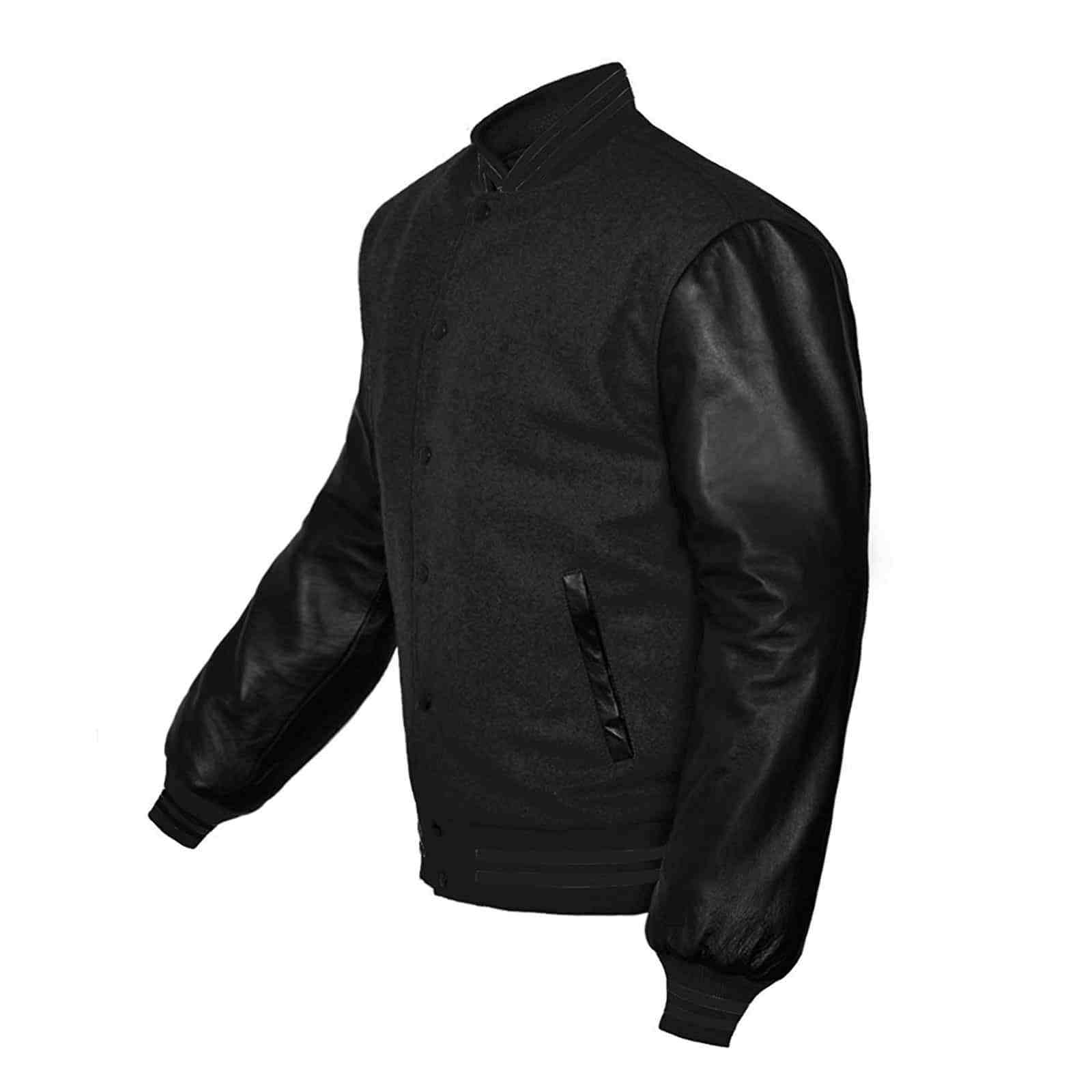 Wool Varsity Letterman Jacket with Leather Sleeves | Custom - Kilt ...