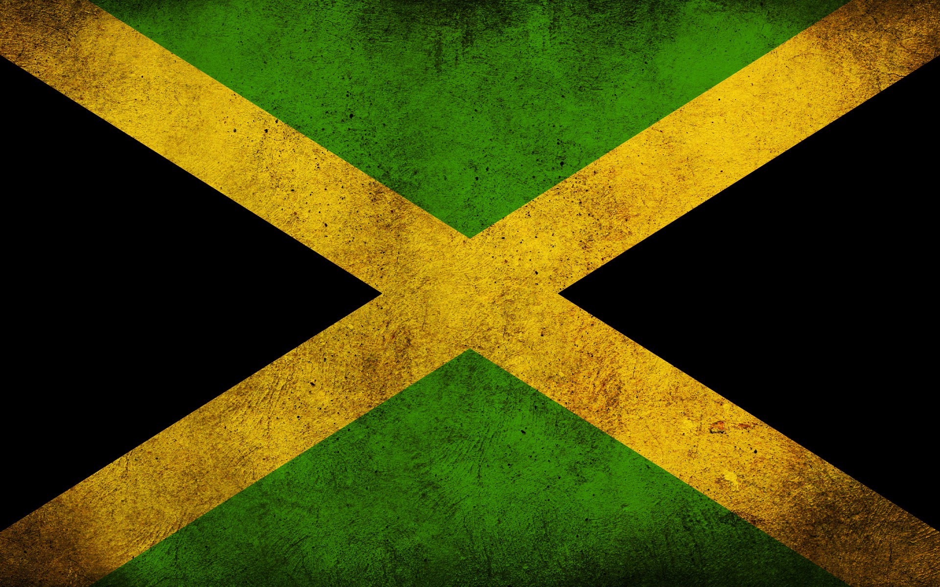 Jamaica Flag Grunge Texture Desktop Wallpaper