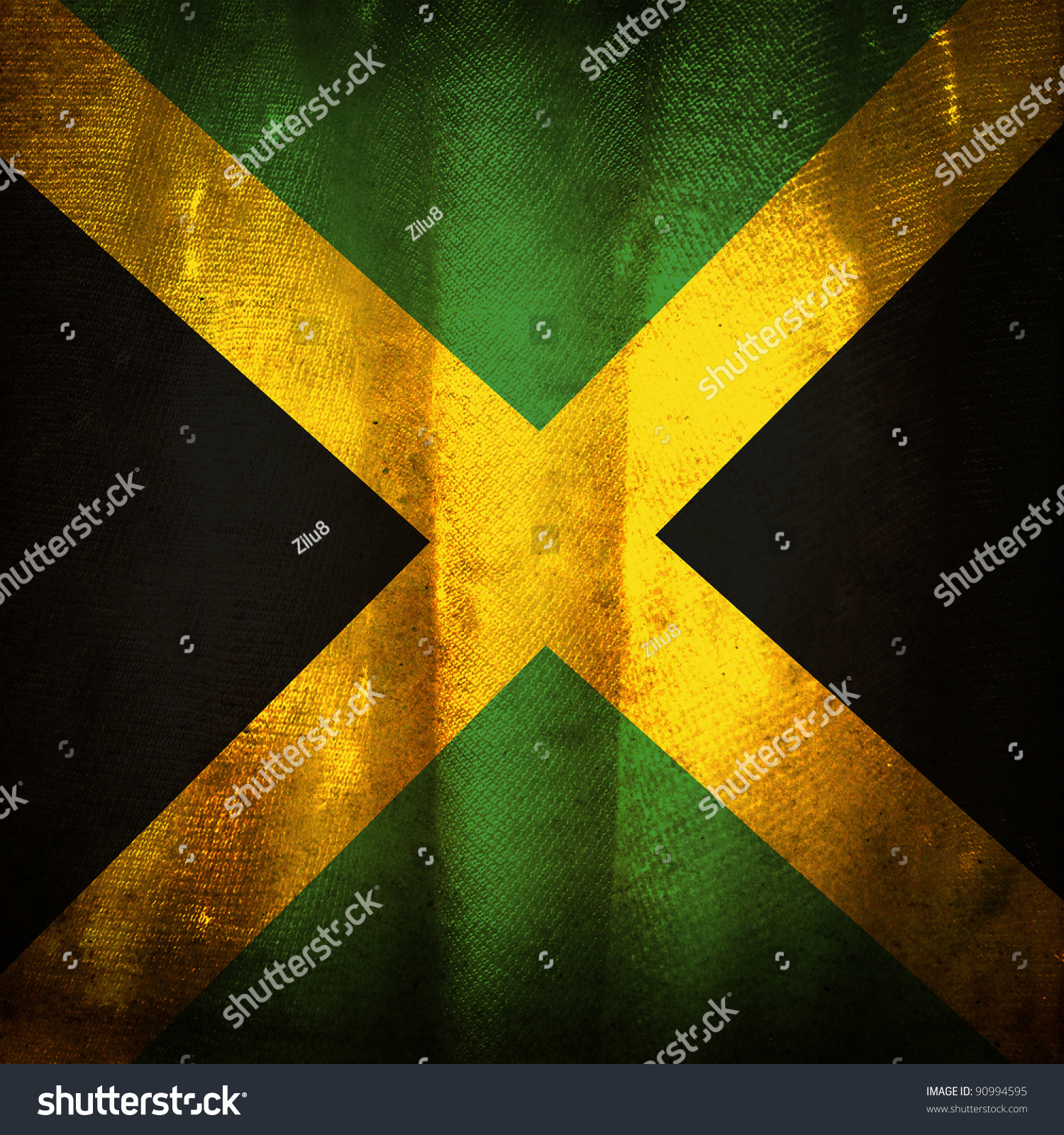 Old Grunge Flag Jamaica Stock Photo 90994595 - Shutterstock