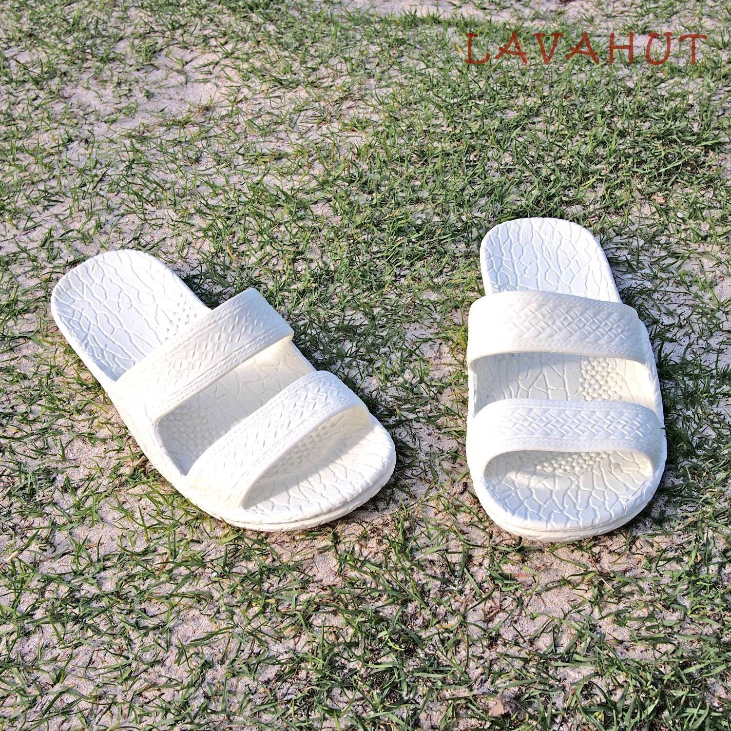 White Classic Jandals® - Pali Hawaii Sandals - Lavahut