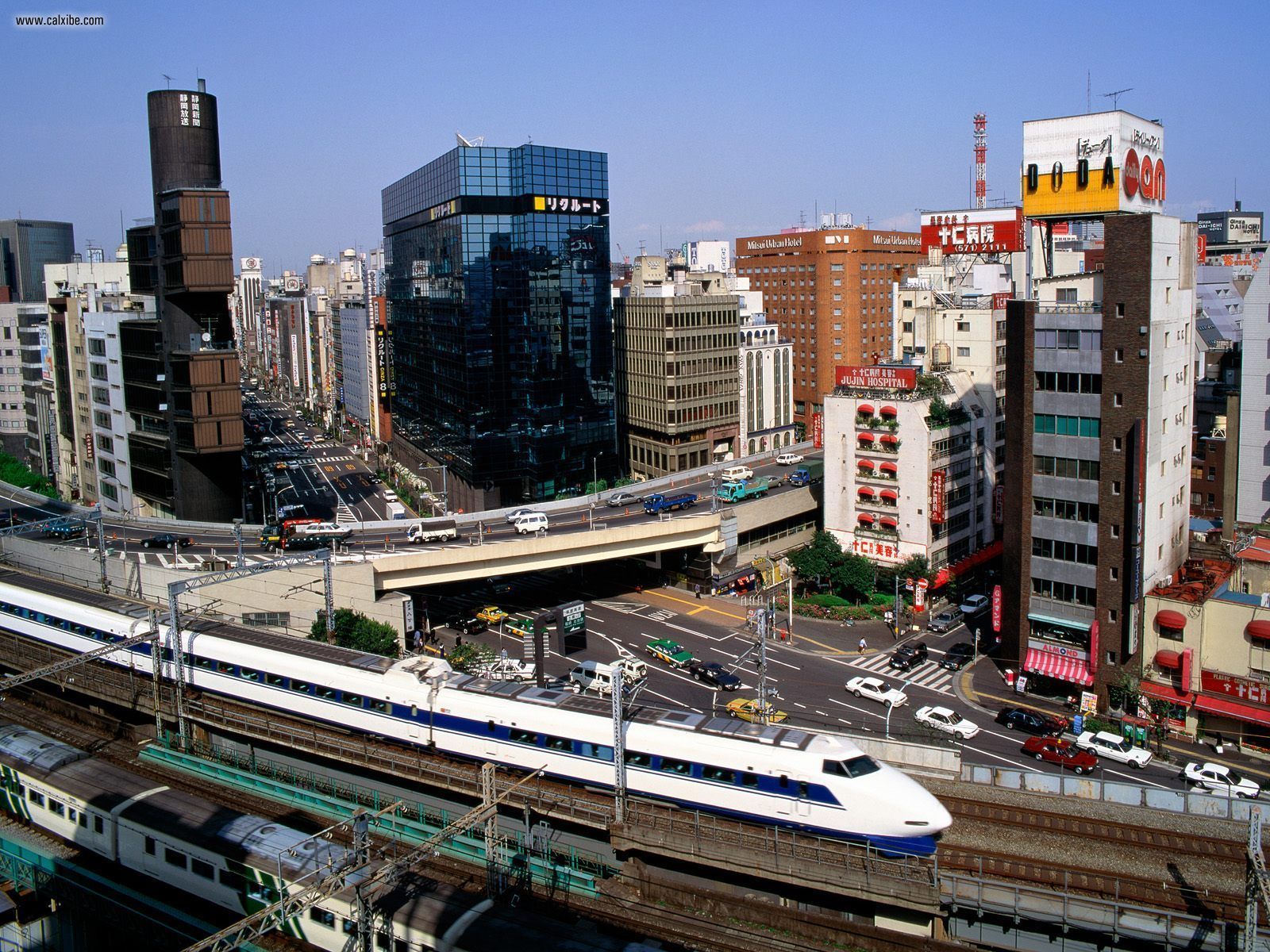 Buildings & City: Bullet Train Ginza District Tokyo Japan, desktop ...