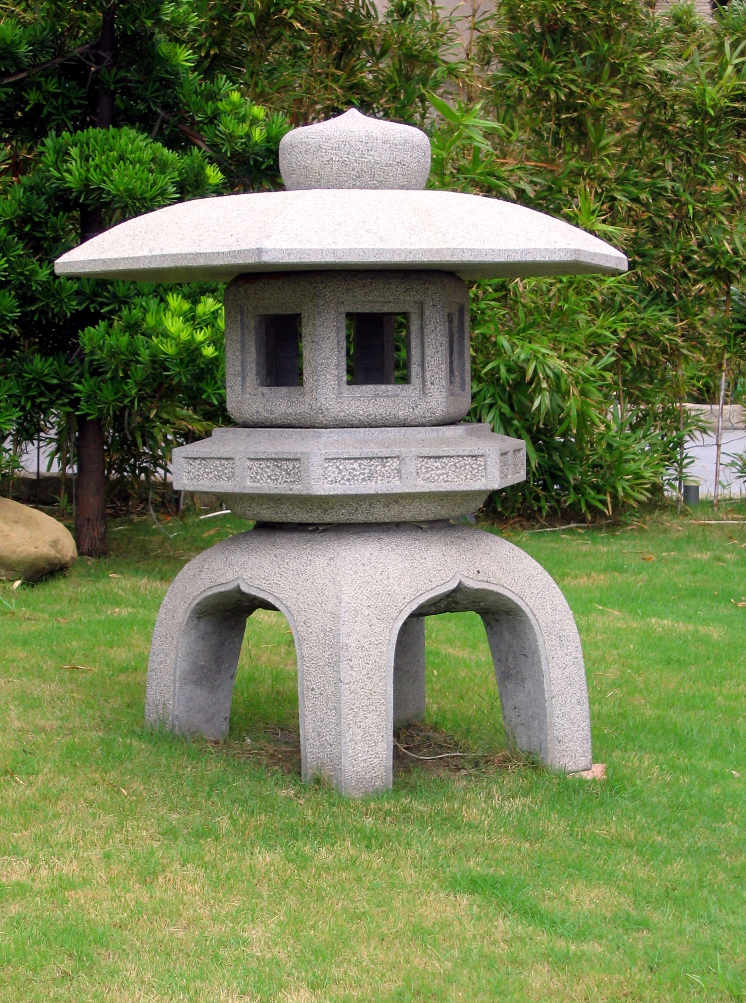 Japanese stone lantern photo