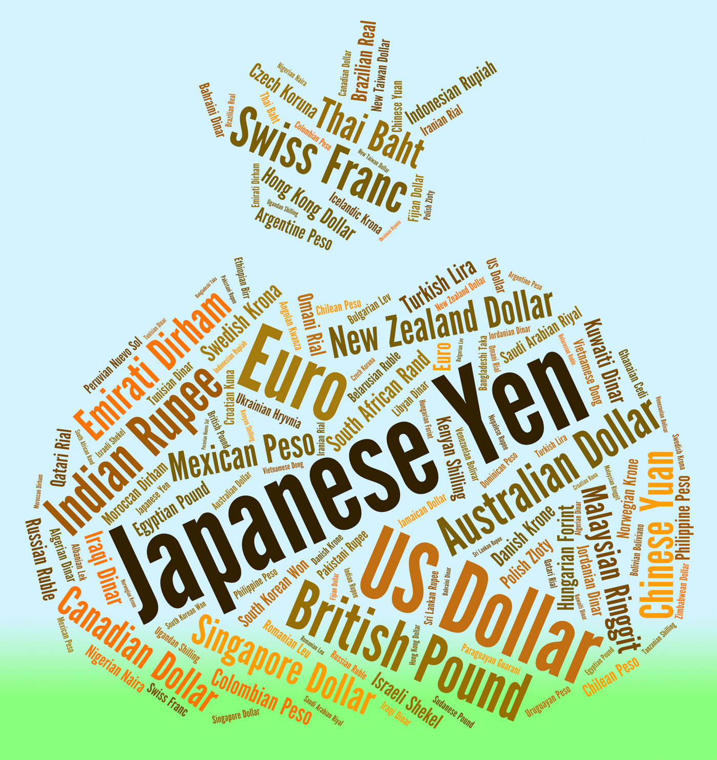 Japanese yen indicates exchange rate and banknotes photo