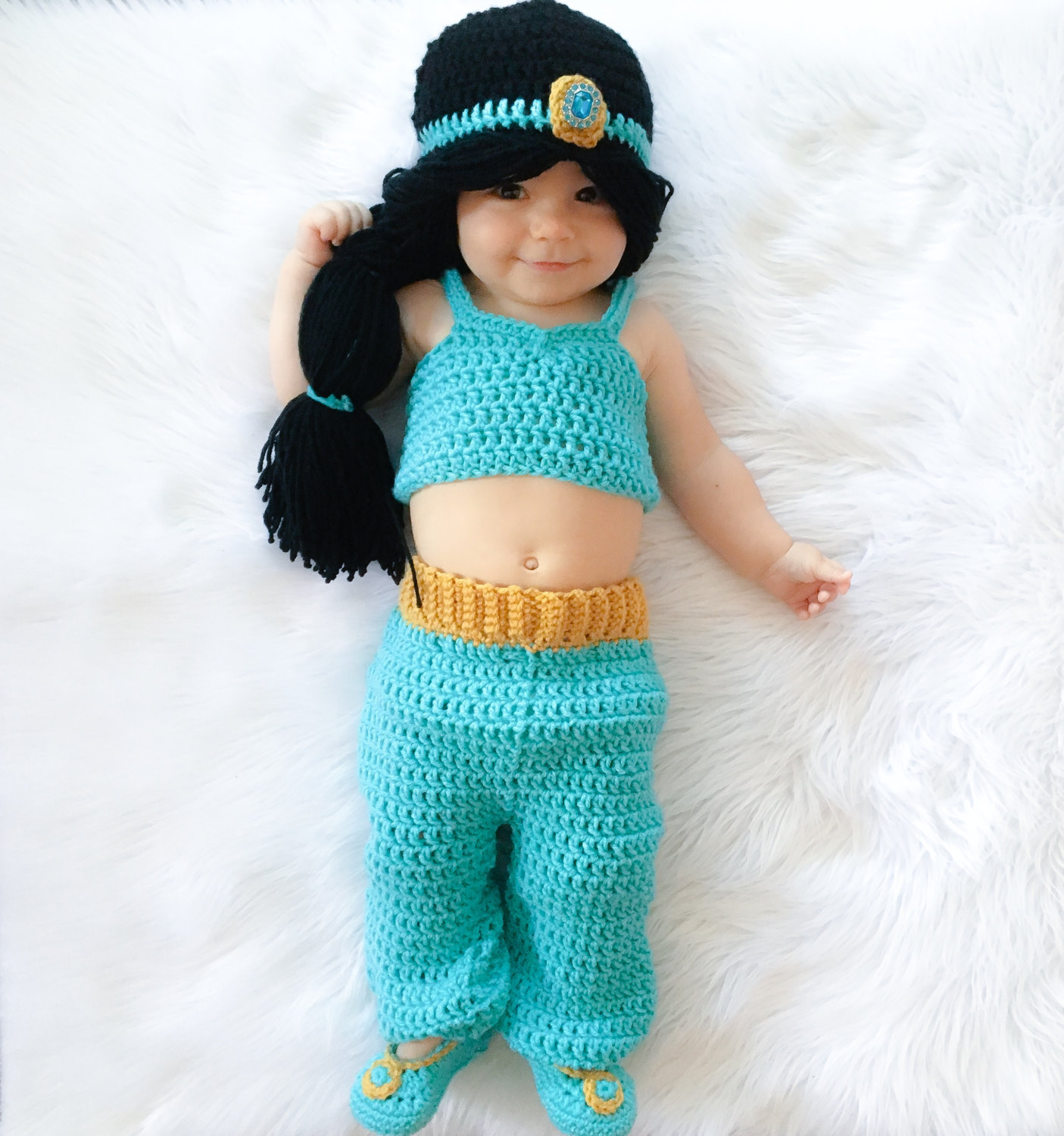 Princess Jasmine Inspired Costume/ Crochet Princess Jasmine
