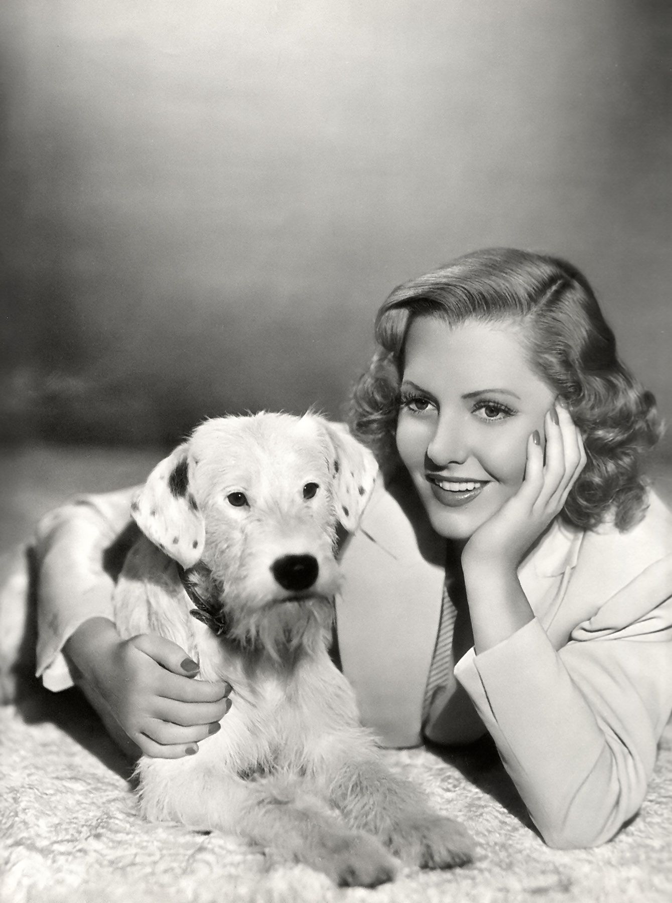 vintage dog pictures | Jean Arthur and pup in 1939 's Smith Goes to ...