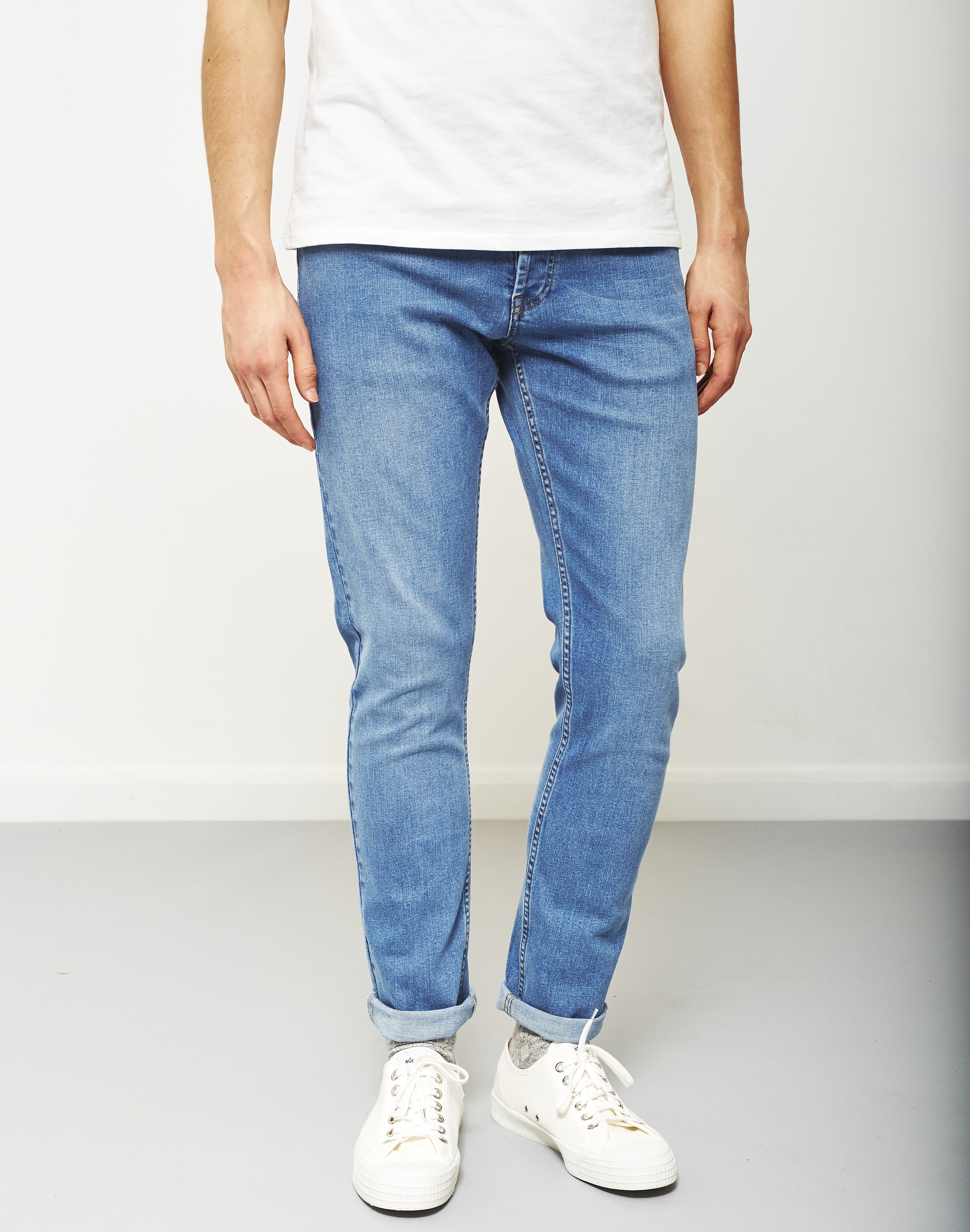 The Idle Man Slim Fit Jeans Stone Wash at The Idle Man