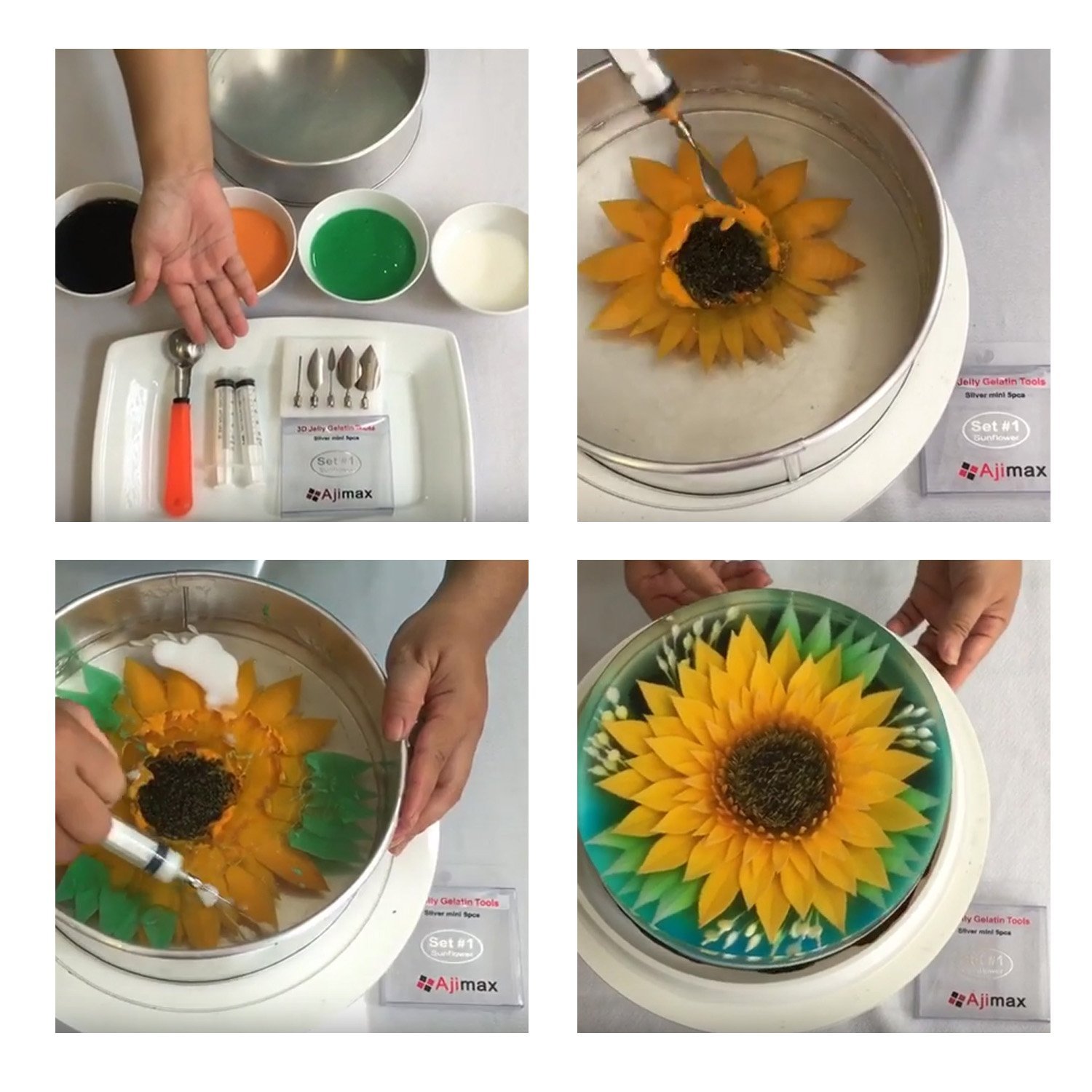 Amazon.com: Gelatin Art Tools - 3D Jelly Cake Tools Gelatin Flower ...
