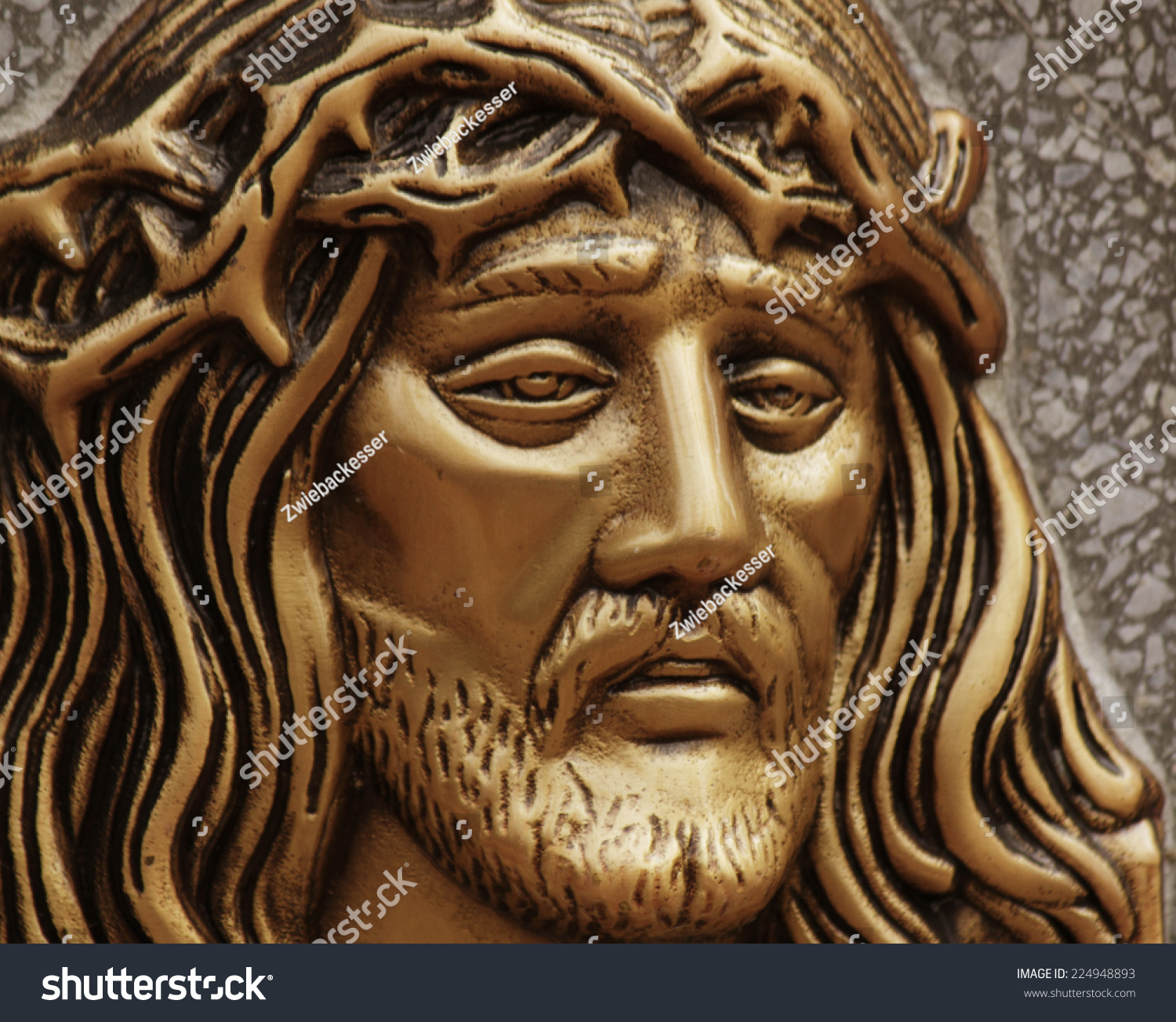 Detail Sculpture Jesus Christ Stock Photo (Royalty Free) 224948893 ...