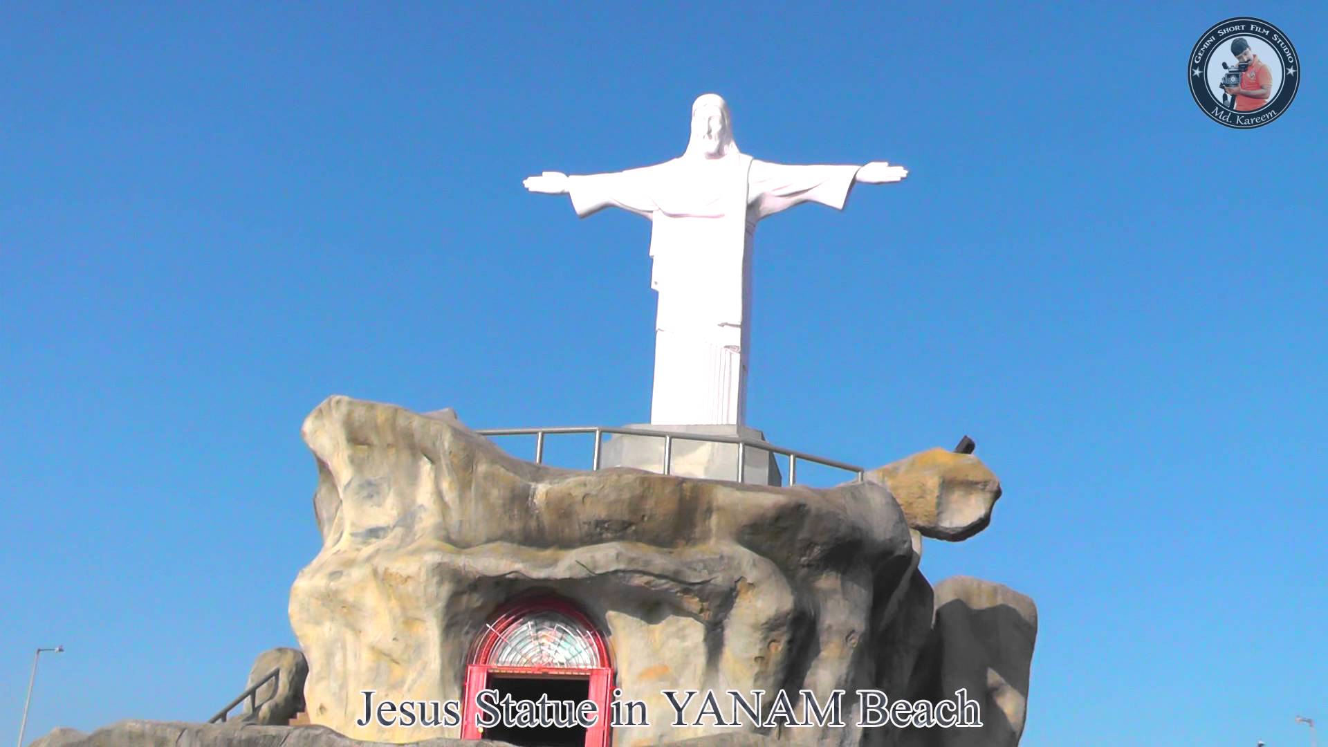 jesus Statue in YANAM Beach - YouTube