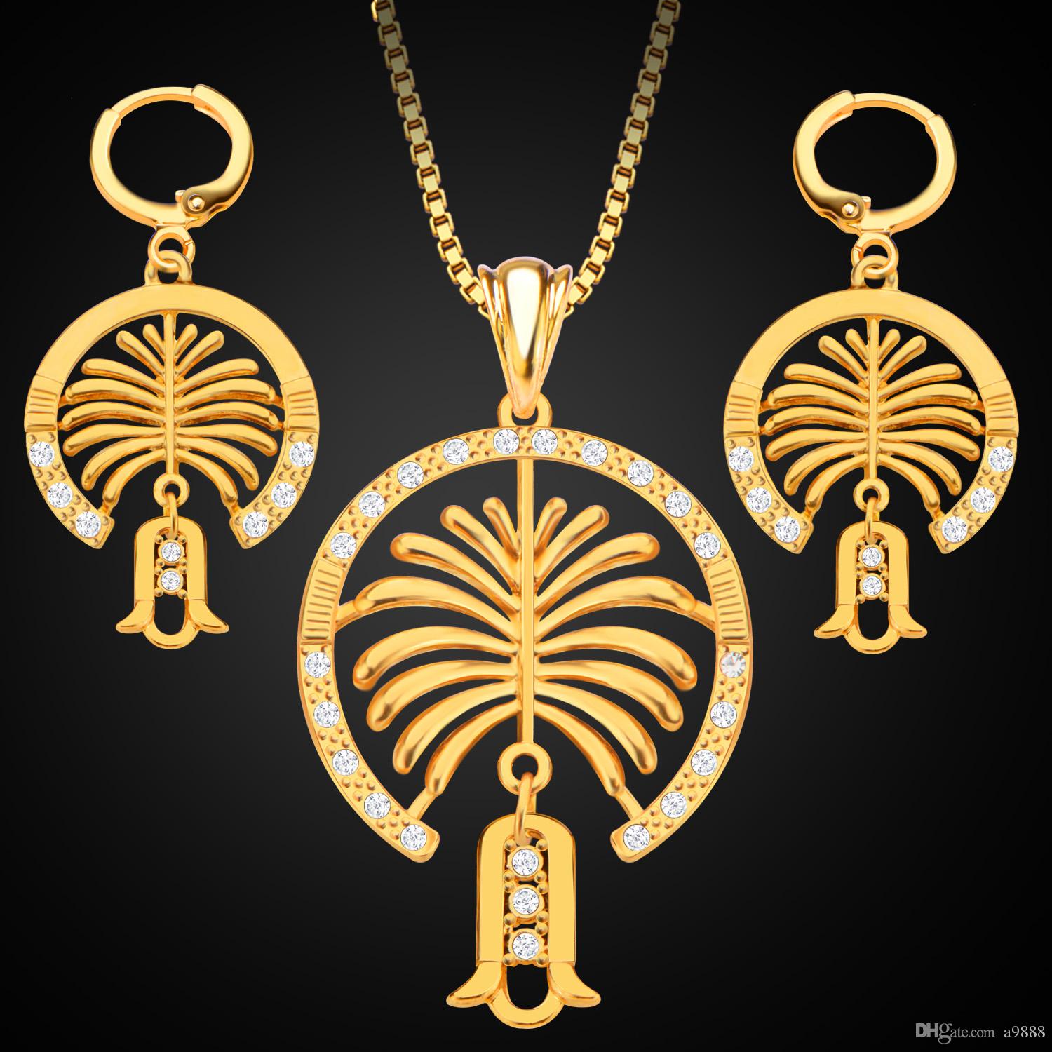 New Middle East Jewelry 18K Gold Jewelery Set Dubai Palm Island ...
