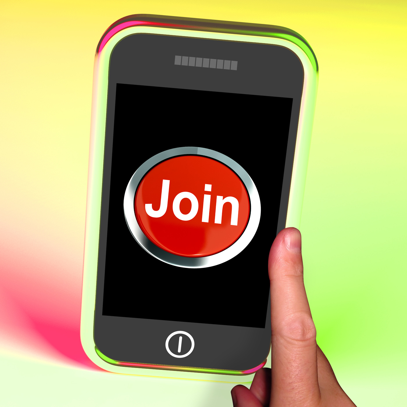 Join button on mobile shows subscription and registration photo