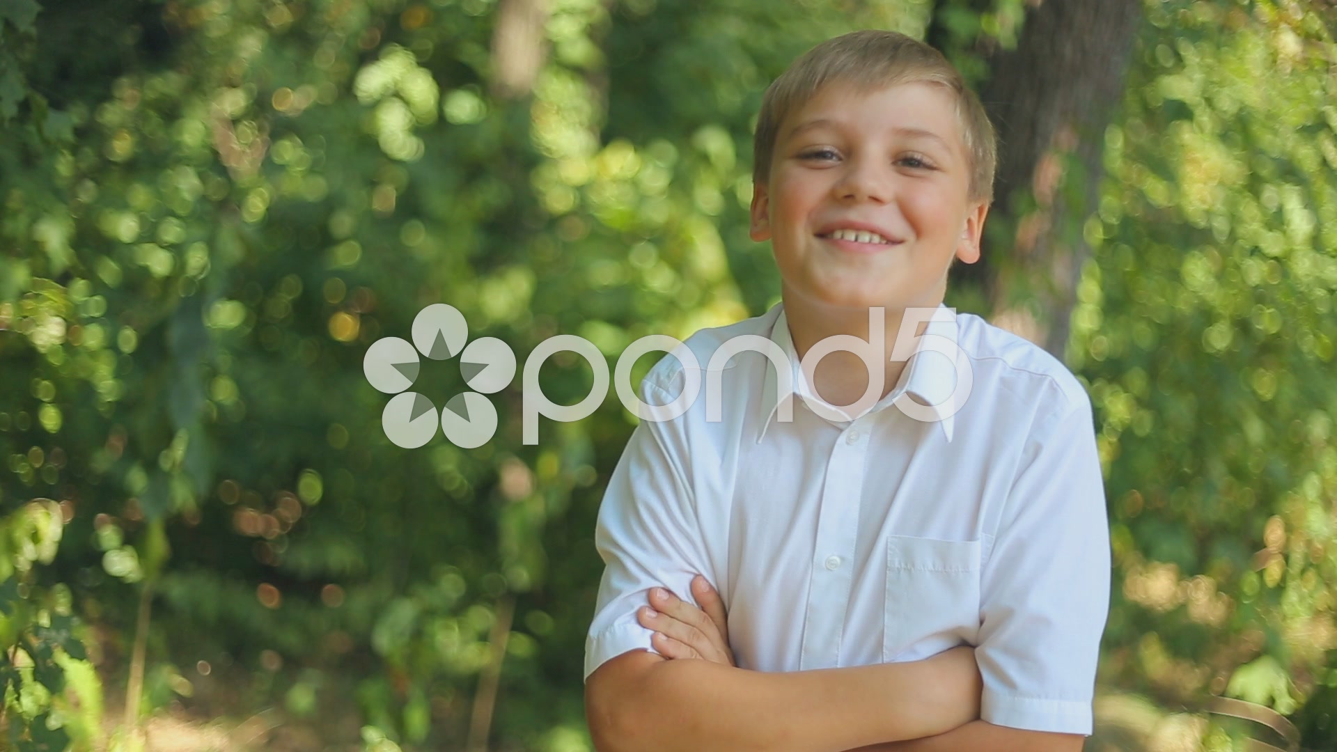 Caucasian Joyful child teenager boy laughing and smiling ~ Footage ...