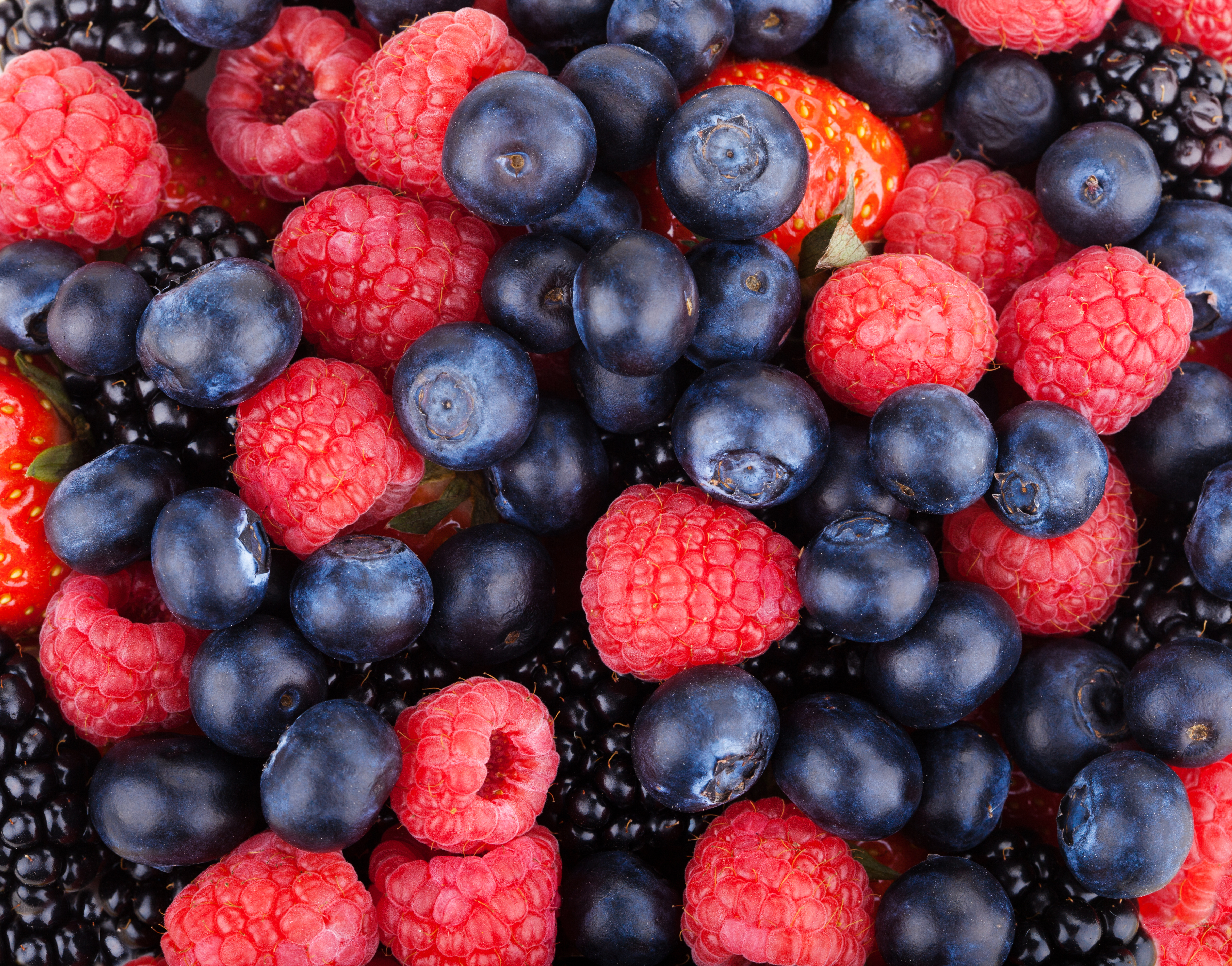 Juicy background of fresh berries photo