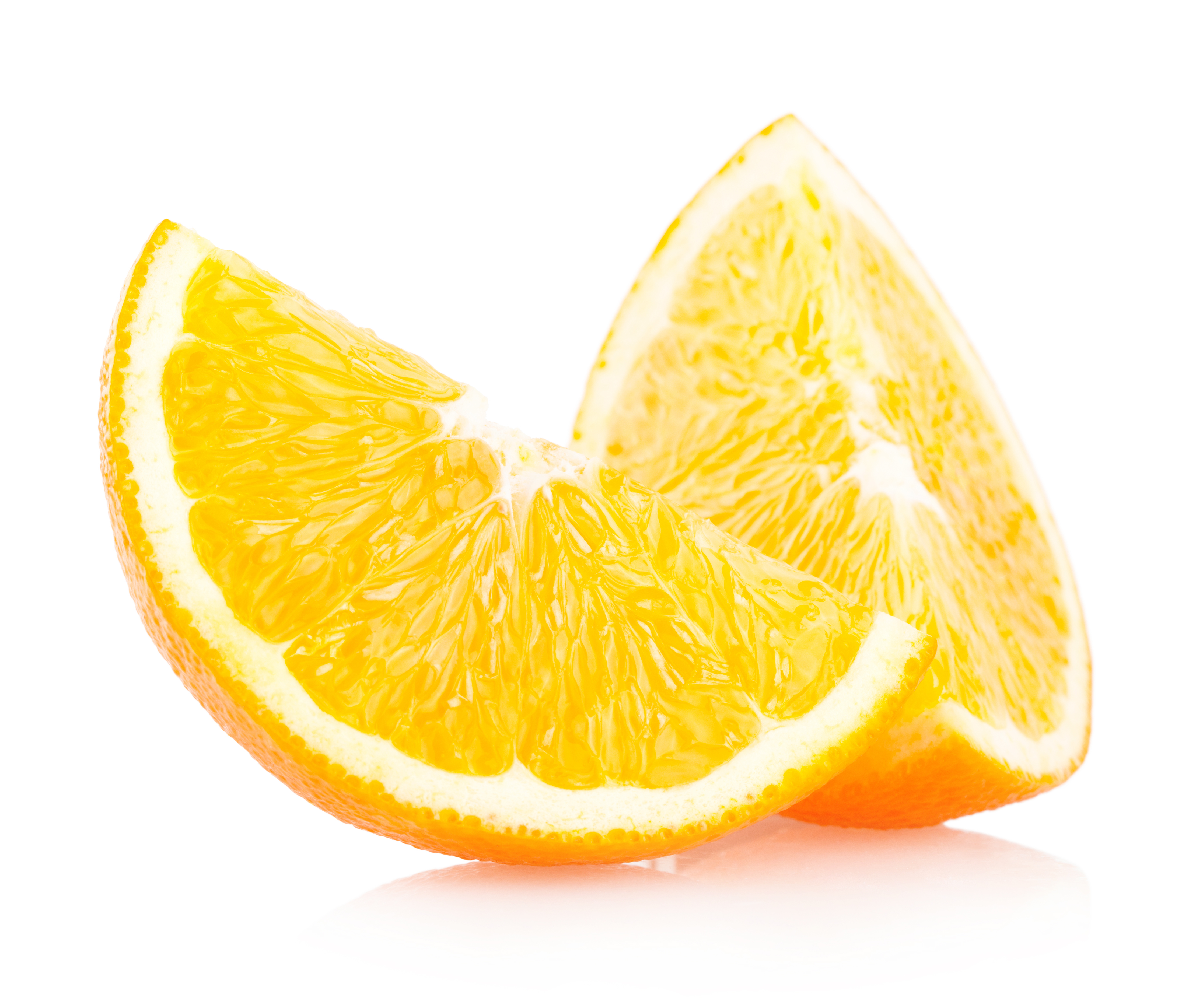 Juicy orange slices photo